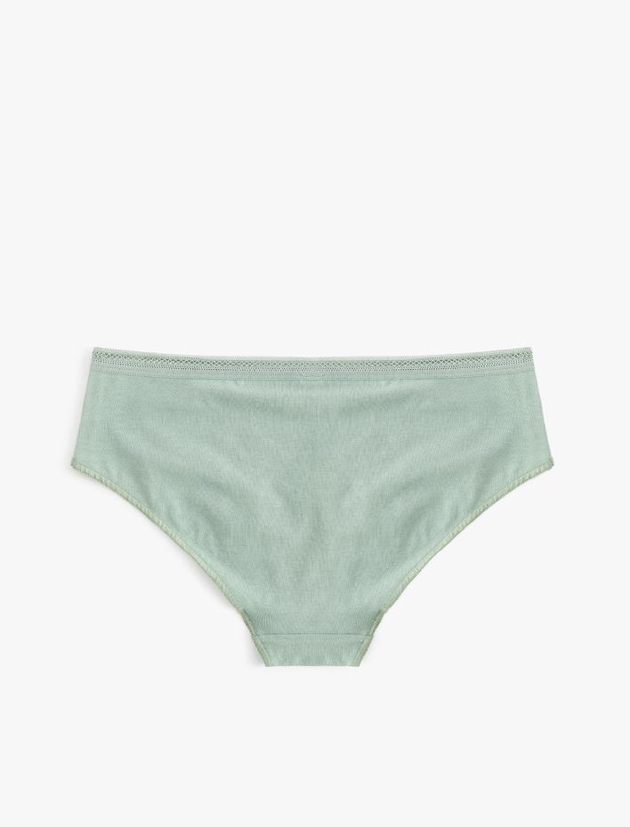  Yüksek Bel Hipster Külot Pamuklu Dokulu