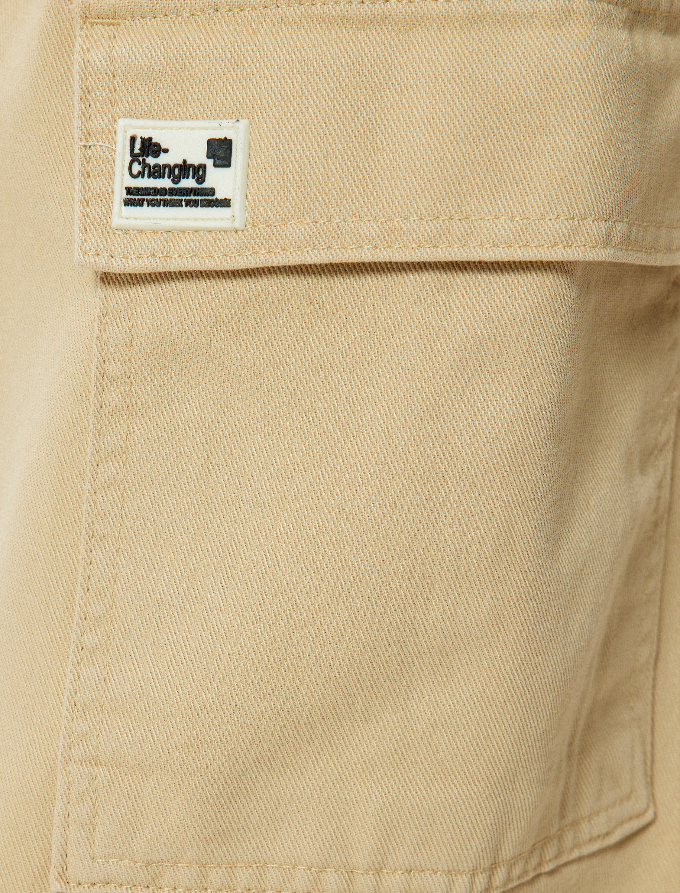 Jogger Pantolon Kargo Cep Detaylı Beli Bağcıklı Pamuklu