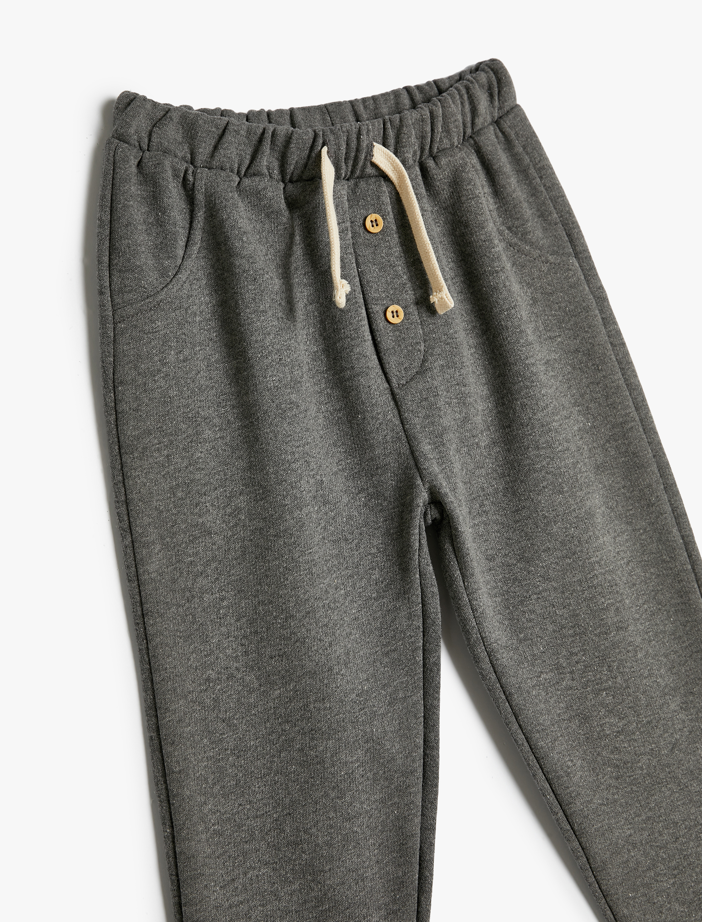  Erkek Bebek Beli Bağlamalı Pamuklu Şardonlu Eşofman Altı