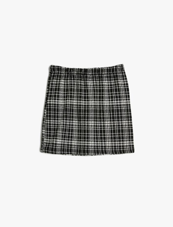 Kız Çocuk Basic Mini Etek Beli Lastikli Dar Kesim