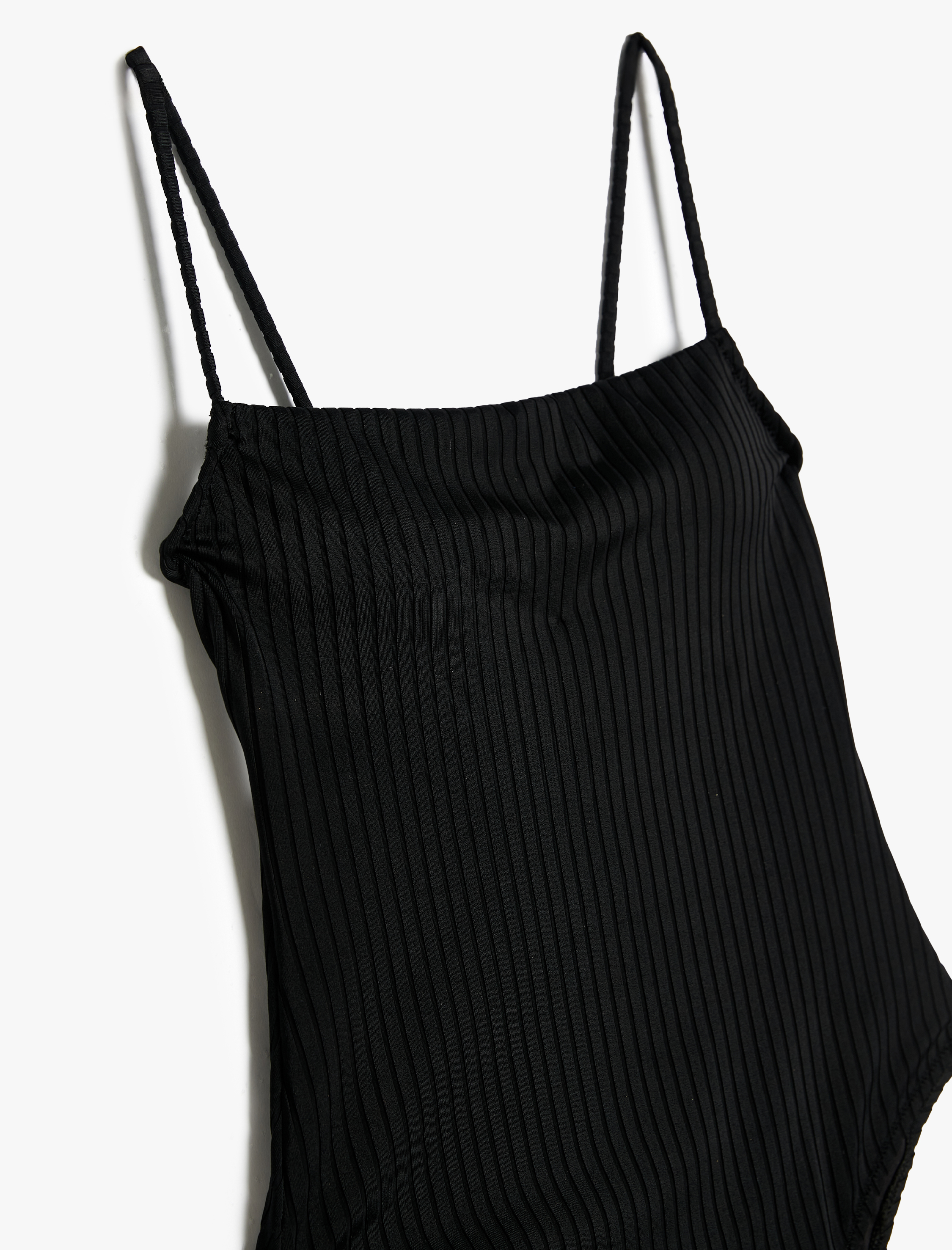   Basic Mayo Fitilli Kare Yaka İnce Askılı