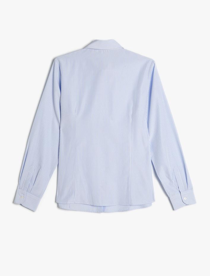  Poplin Gömlek Uzun Kollu Pens Detaylı Regular Fit