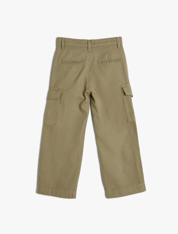 Erkek Çocuk Kargo Pantolon Beli Bağlamalı Pamuklu