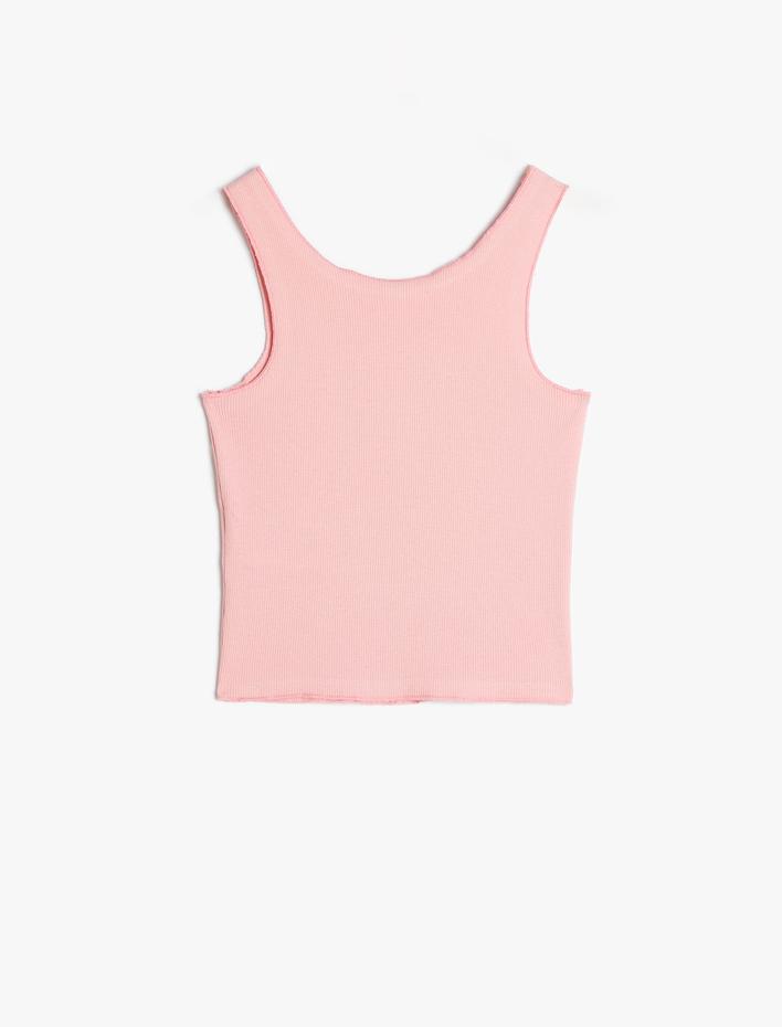 Kız Çocuk Basic Atlet Kolsuz Ribanalı Pamuklu