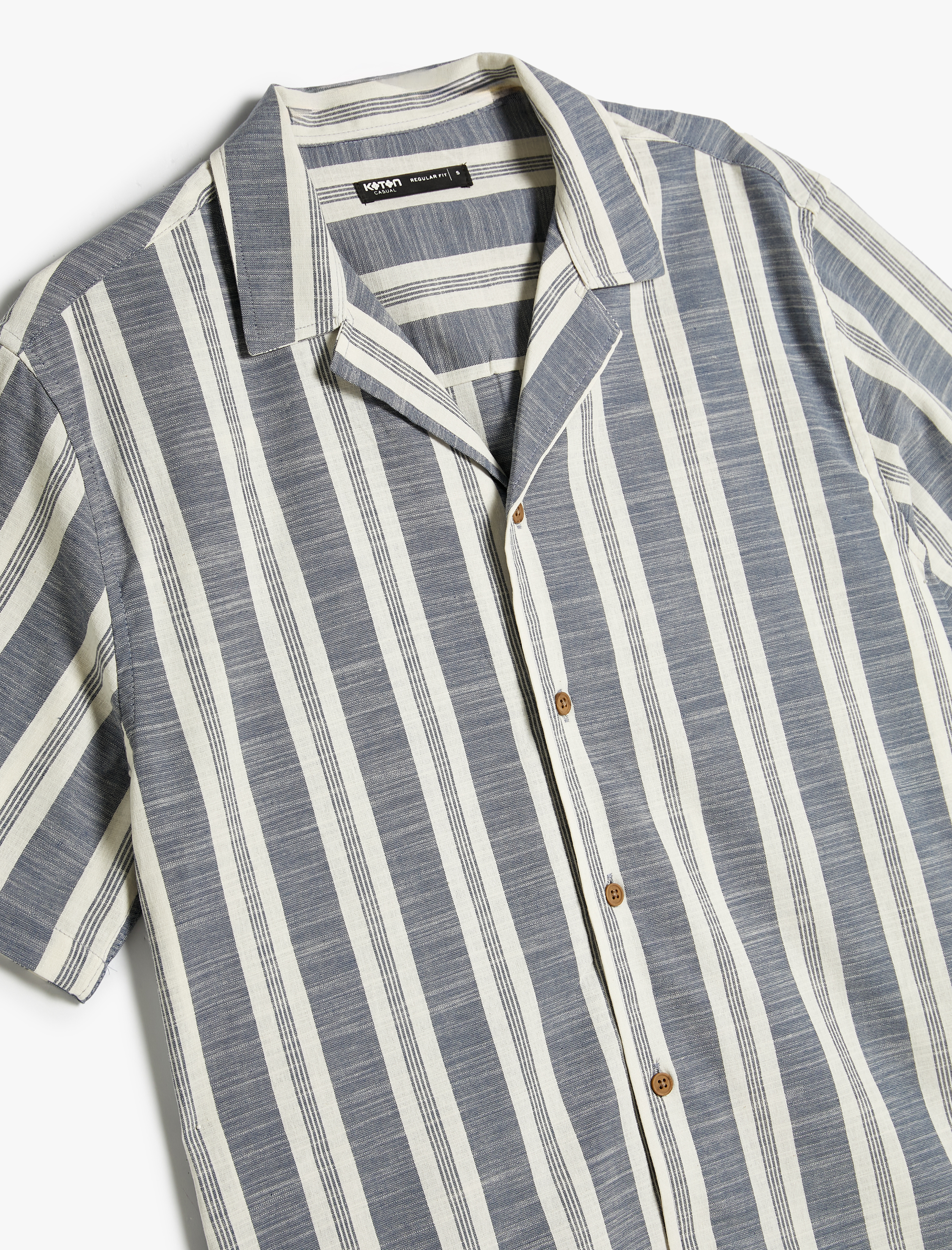   Basic Gömlek Kısa Kollu Klasik Yaka Düğmeli Pamuklu Regular Fit