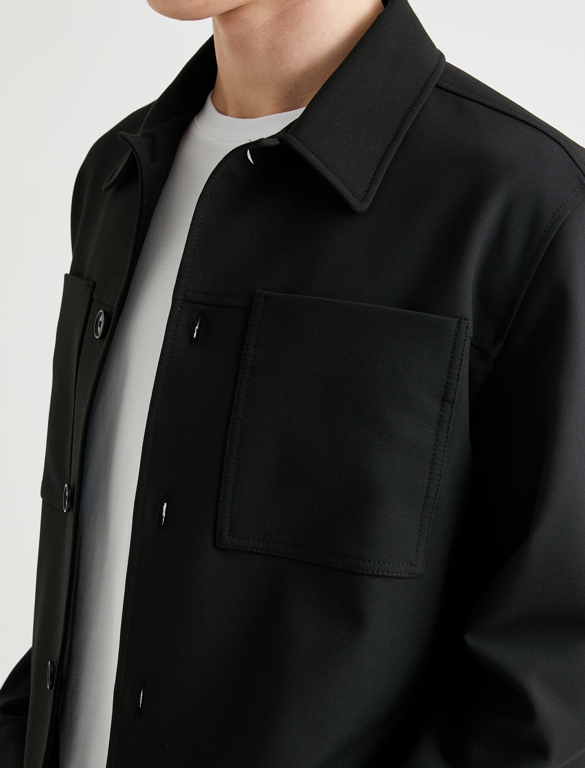   Gömlek Ceket Klasik Yaka Cep Detaylı Düğmeli