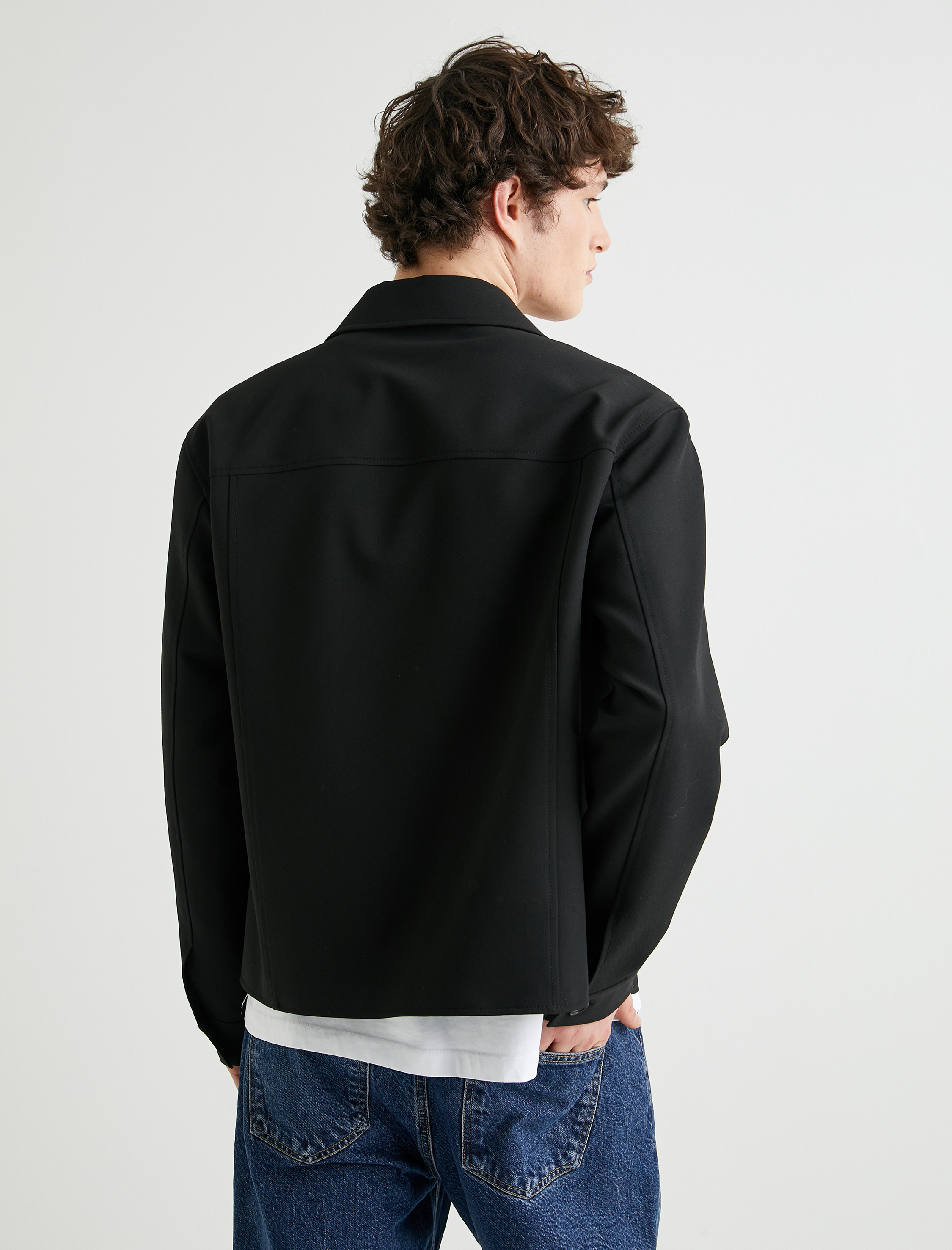   Gömlek Ceket Klasik Yaka Cep Detaylı Düğmeli