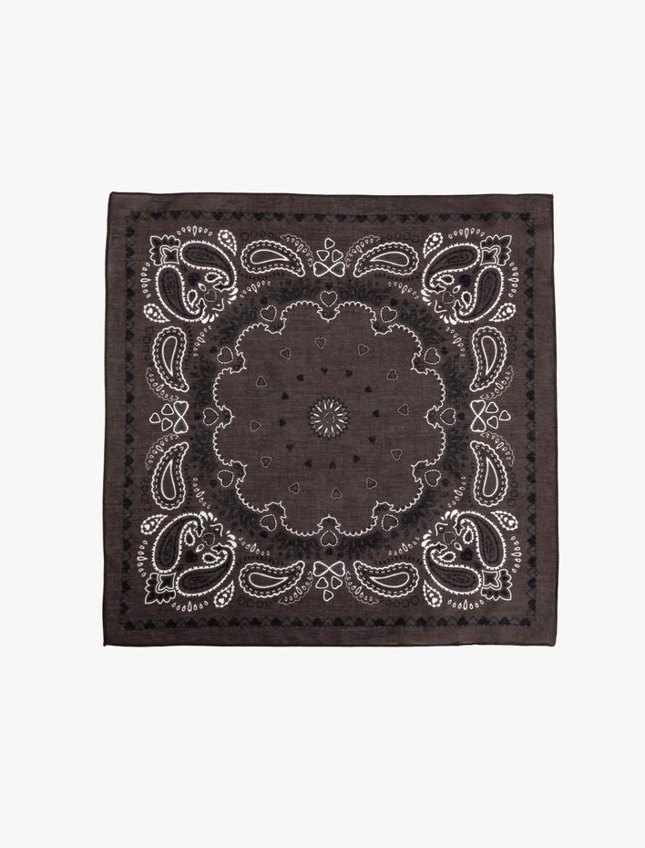 Kadın Kare Fular Etnik Desenli - Koton X Zeynep Bastık