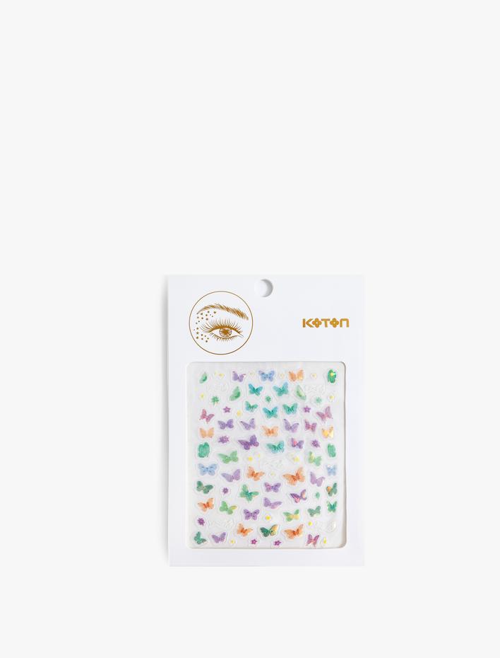 Kadın Yüz ve Vücut Sticker Seti Kelebek Şekilli
