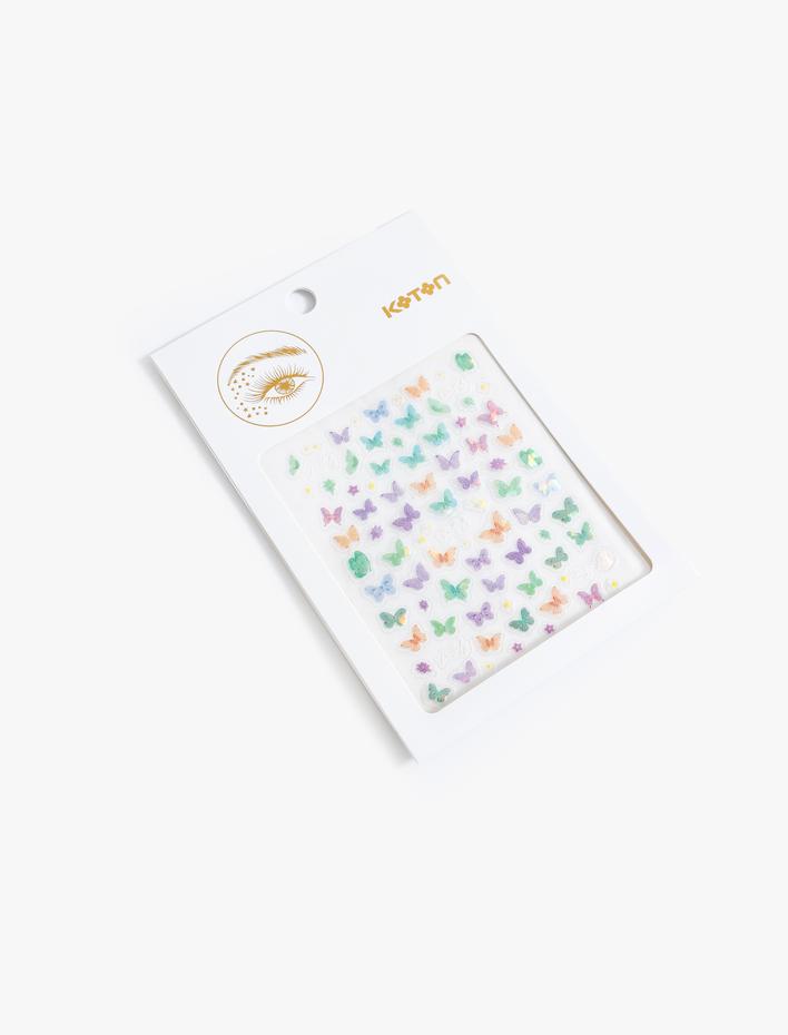 Kadın Yüz ve Vücut Sticker Seti Kelebek Şekilli
