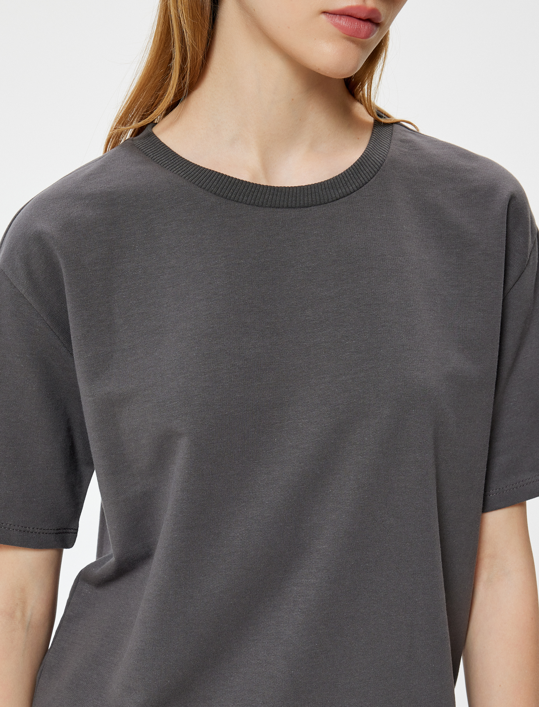   Basic Tişört Kısa Kollu Bisiklet Yaka Pamuklu