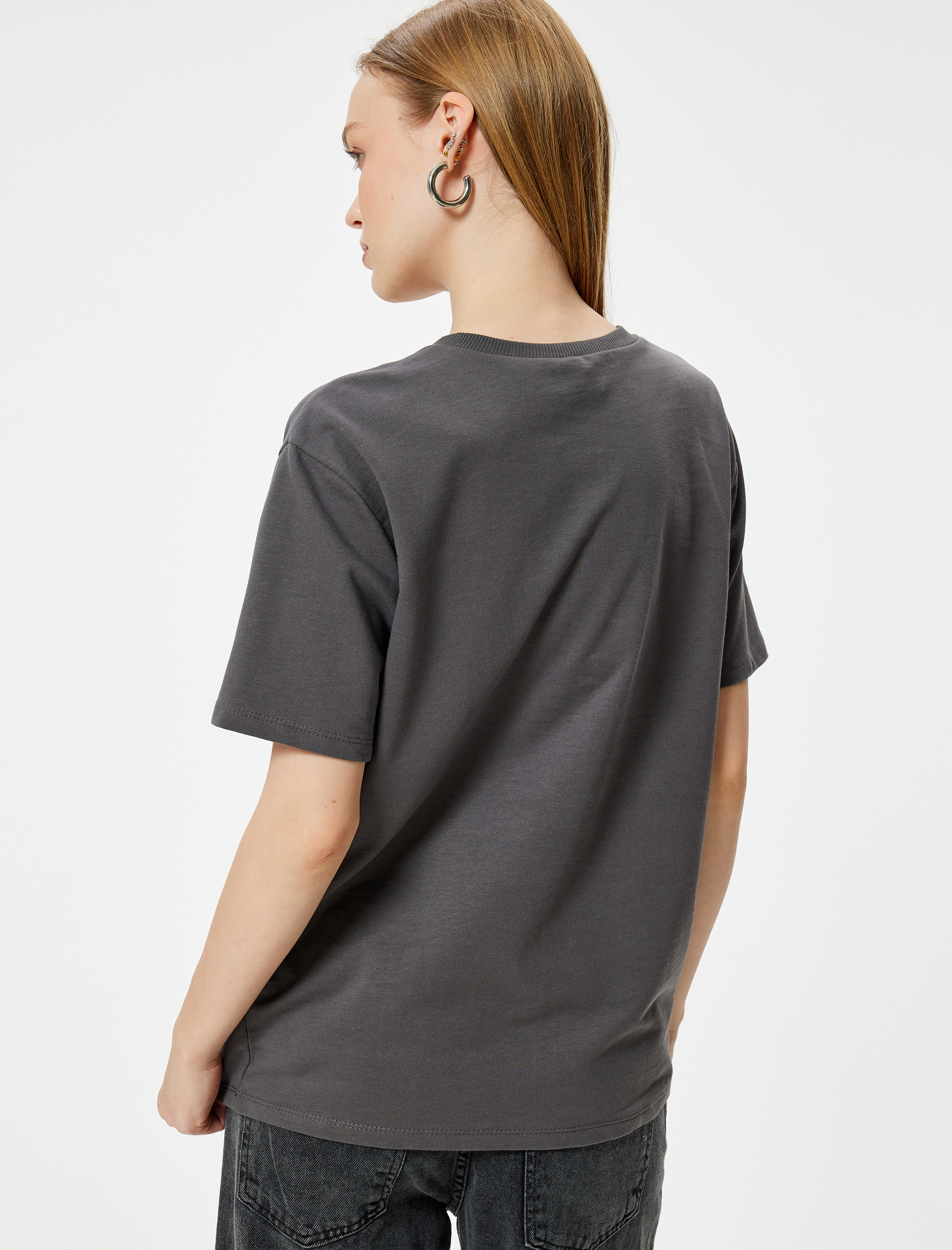   Basic Tişört Kısa Kollu Bisiklet Yaka Pamuklu