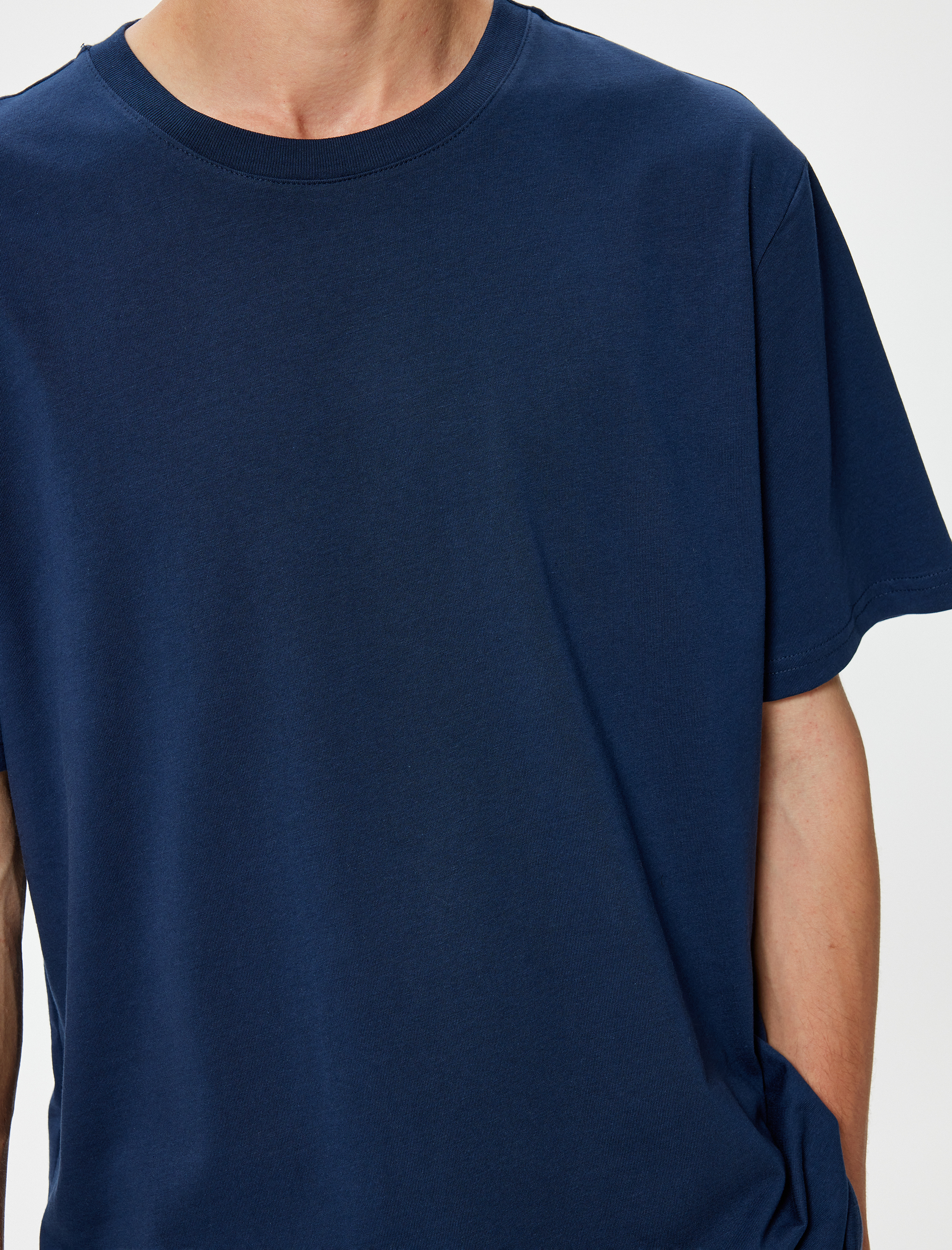   Basic Tişört Kısa Kollu Bisiklet Yaka Pamuklu