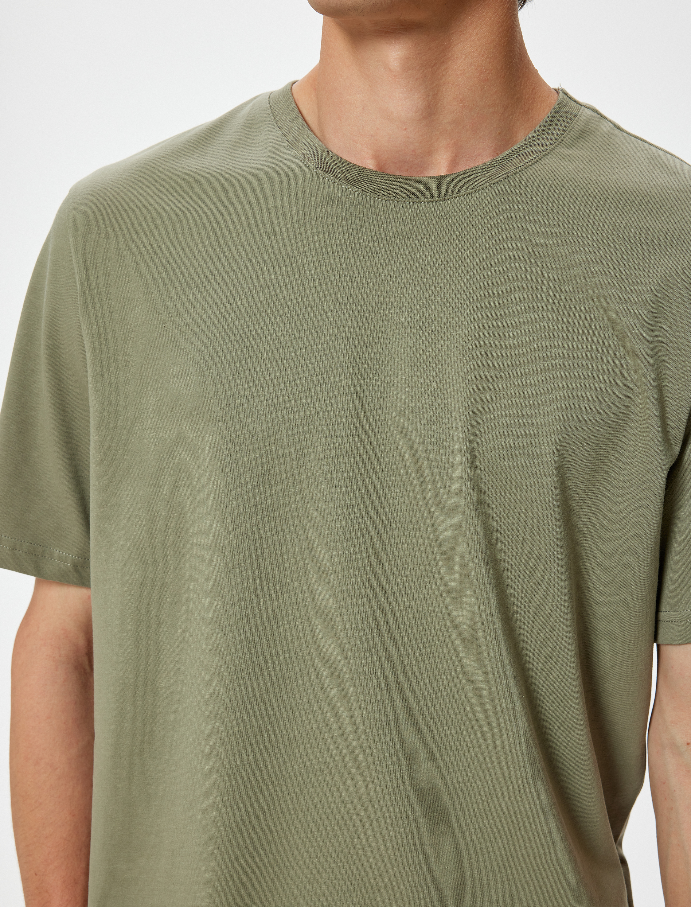   Basic Tişört Kısa Kollu Bisiklet Yaka Pamuklu