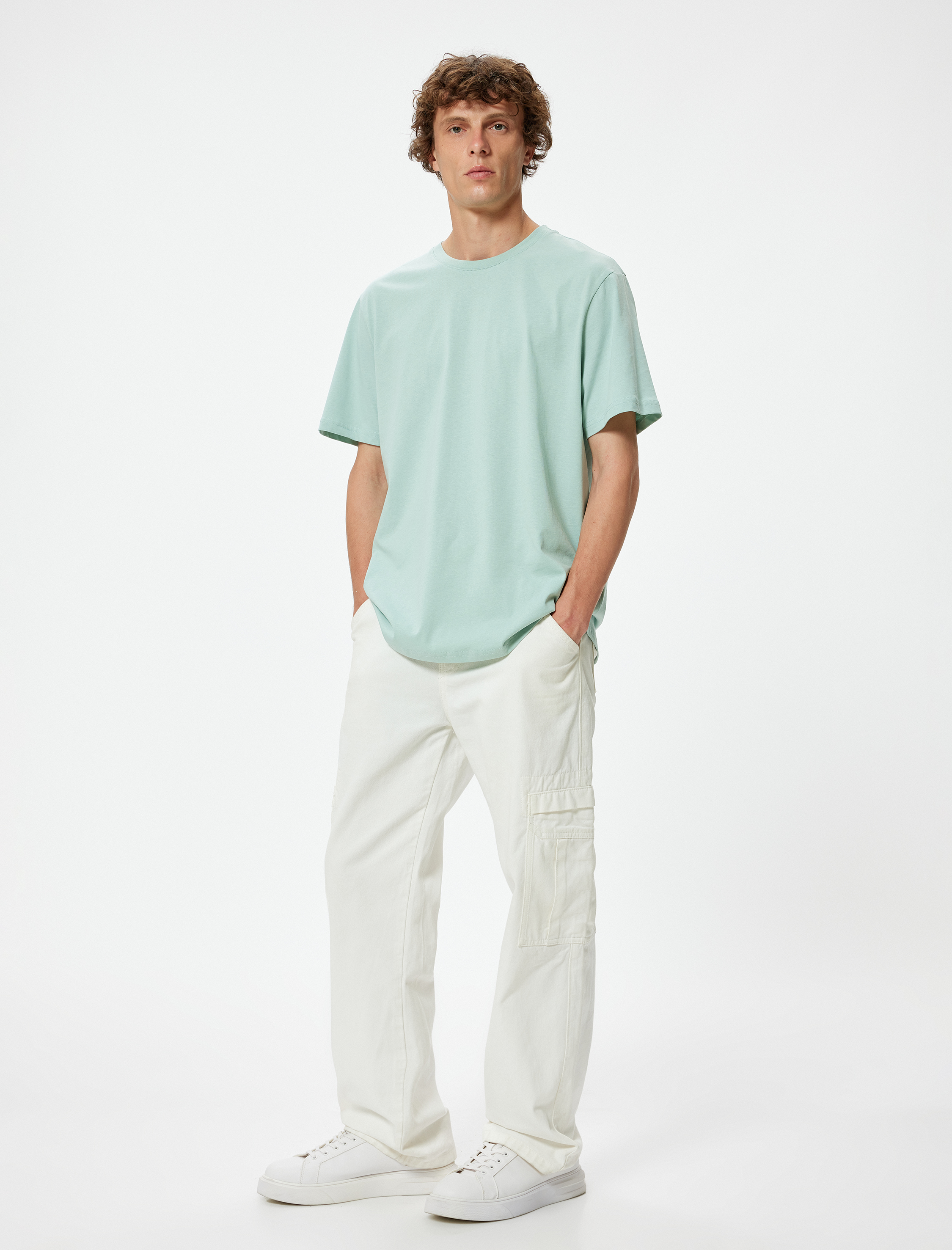   Basic Tişört Kısa Kollu Bisiklet Yaka Pamuklu