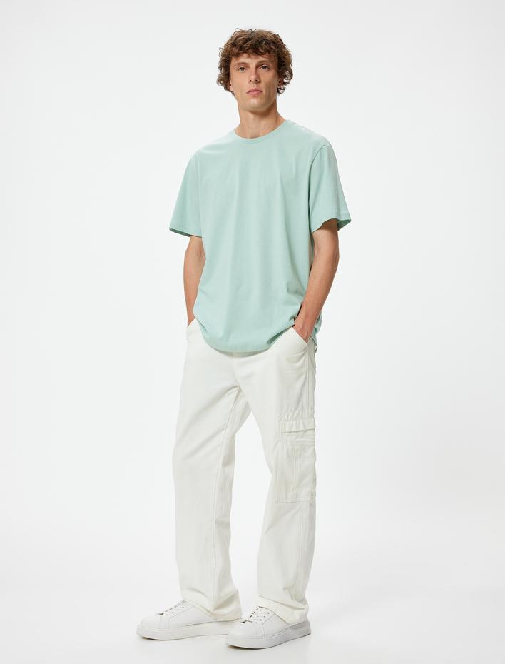  Basic Tişört Kısa Kollu Bisiklet Yaka Pamuklu