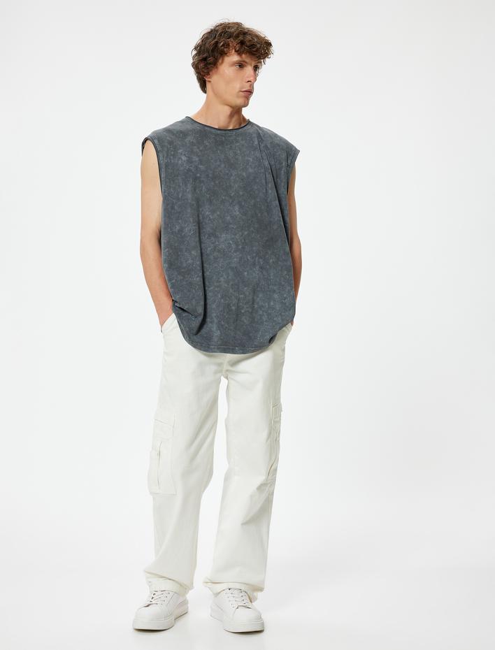  Kolsuz Atlet Bisiklet Yaka Yıkamalı Pamuklu