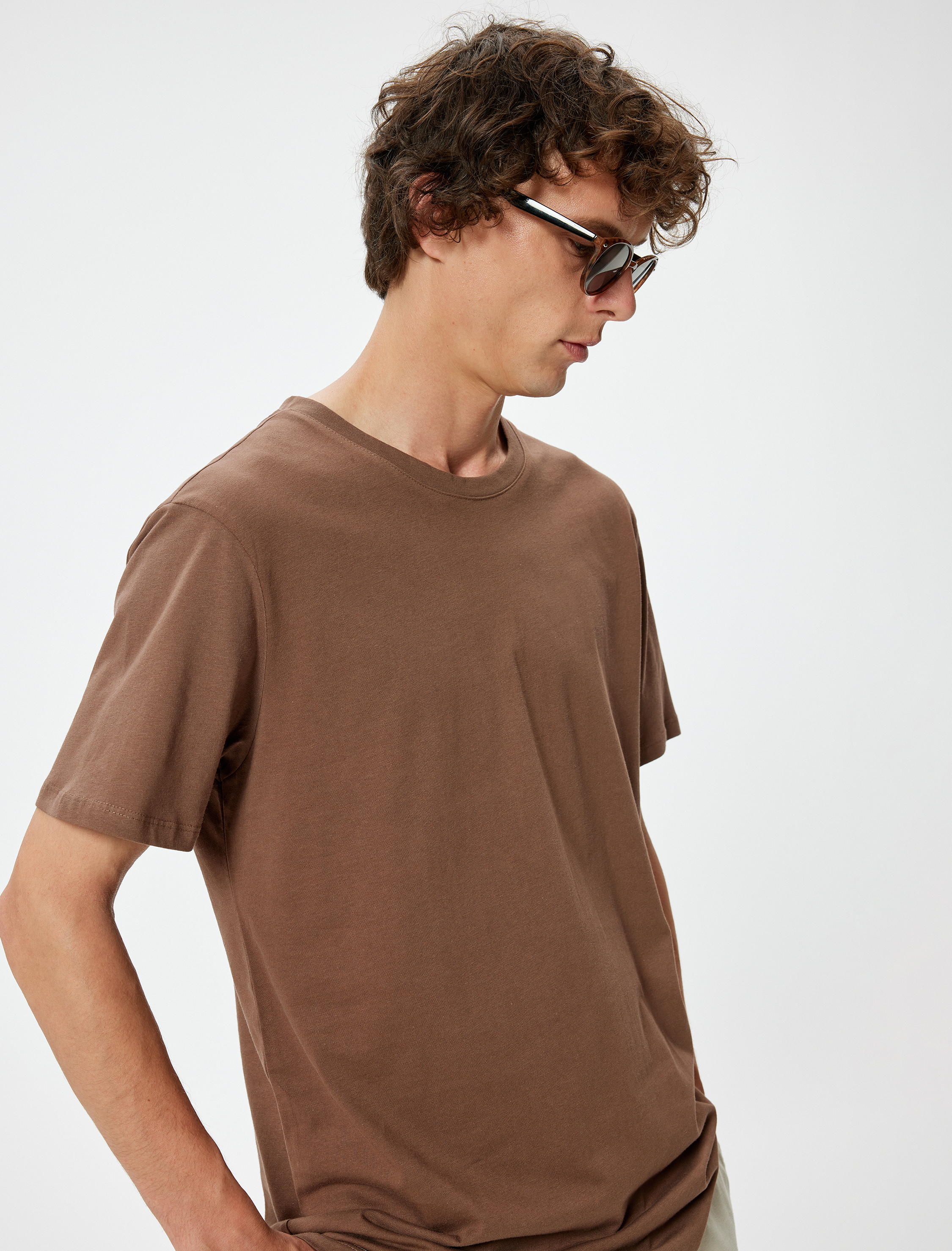   Basic Tişört Slim Fit Bisiklet Yaka Kısa Kollu