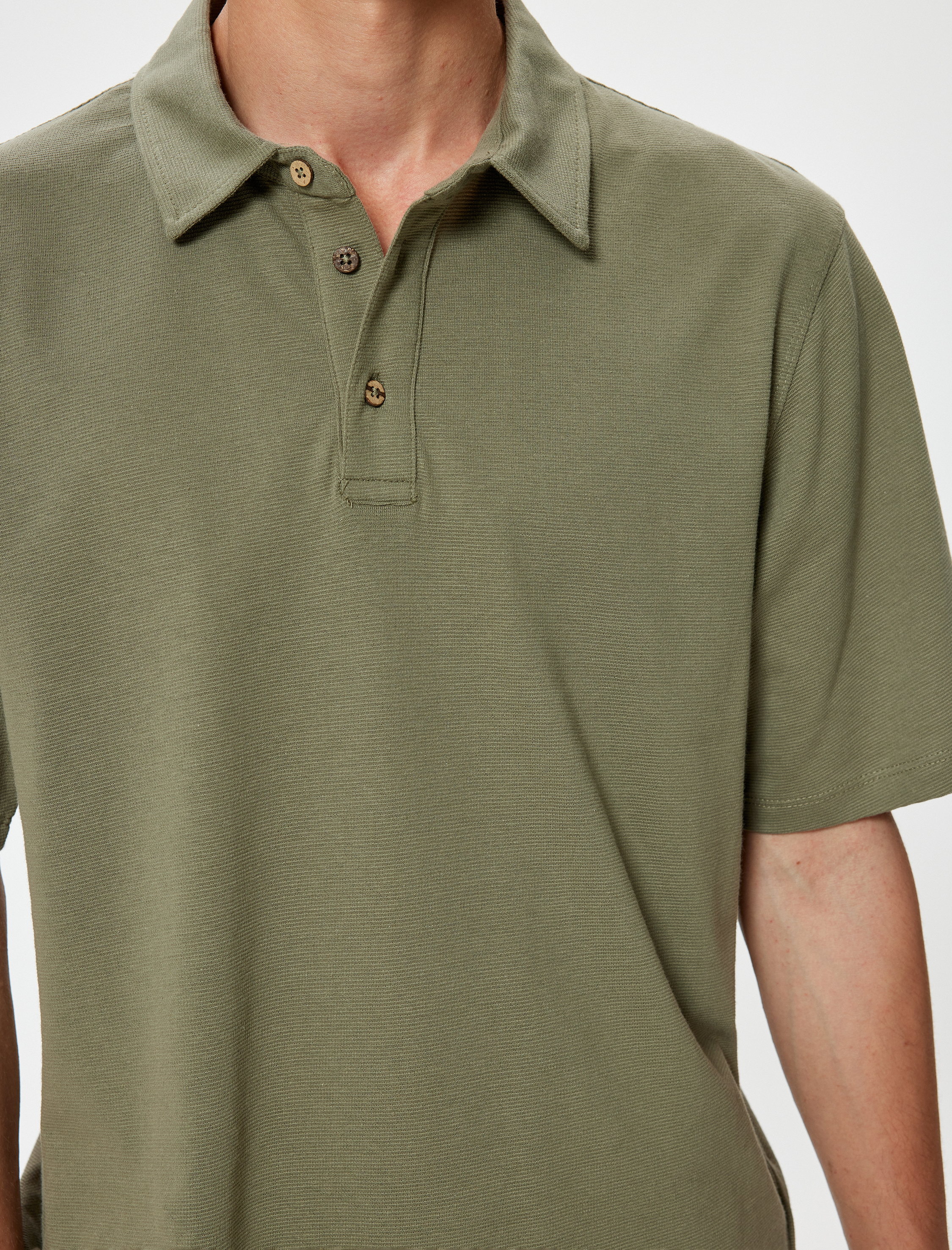   Polo Yaka Tişört Slim Fit Kısa Kollu Pamuklu