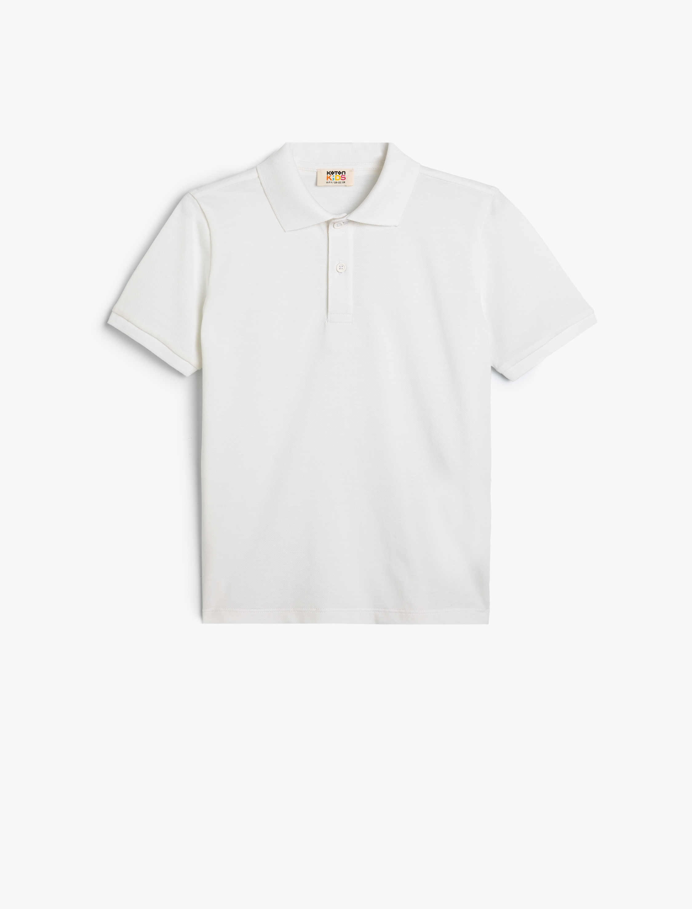  Erkek Çocuk Polo Yaka Düğme Detaylı Pamuklu Kısa Kollu Basic Tişört
