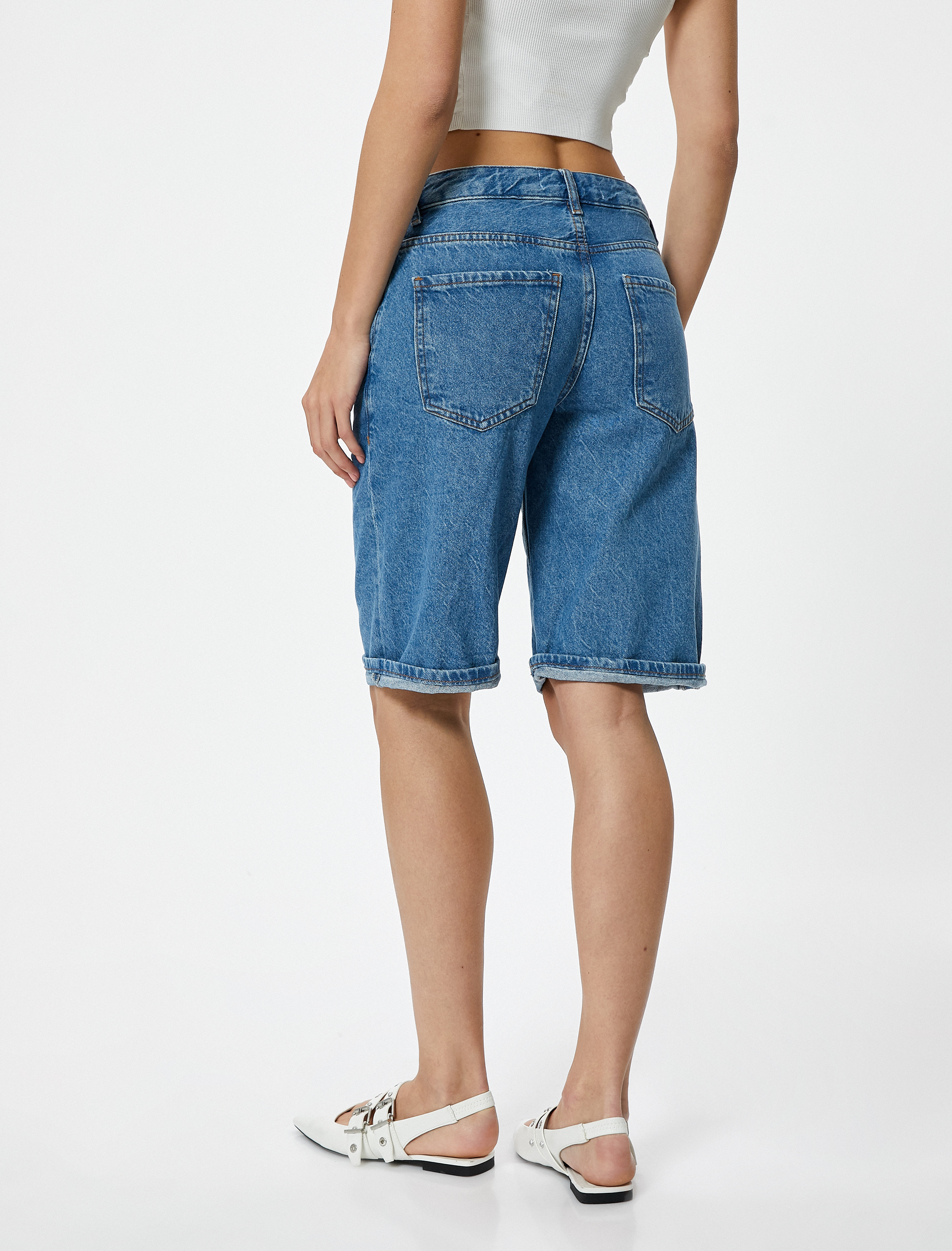   Koton X Melis Ağazat - Bermuda Kot Şort