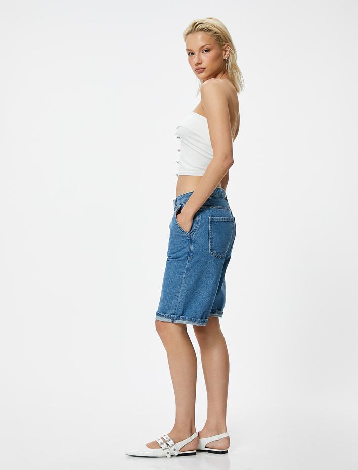  Koton X Melis Ağazat - Bermuda Kot Şort