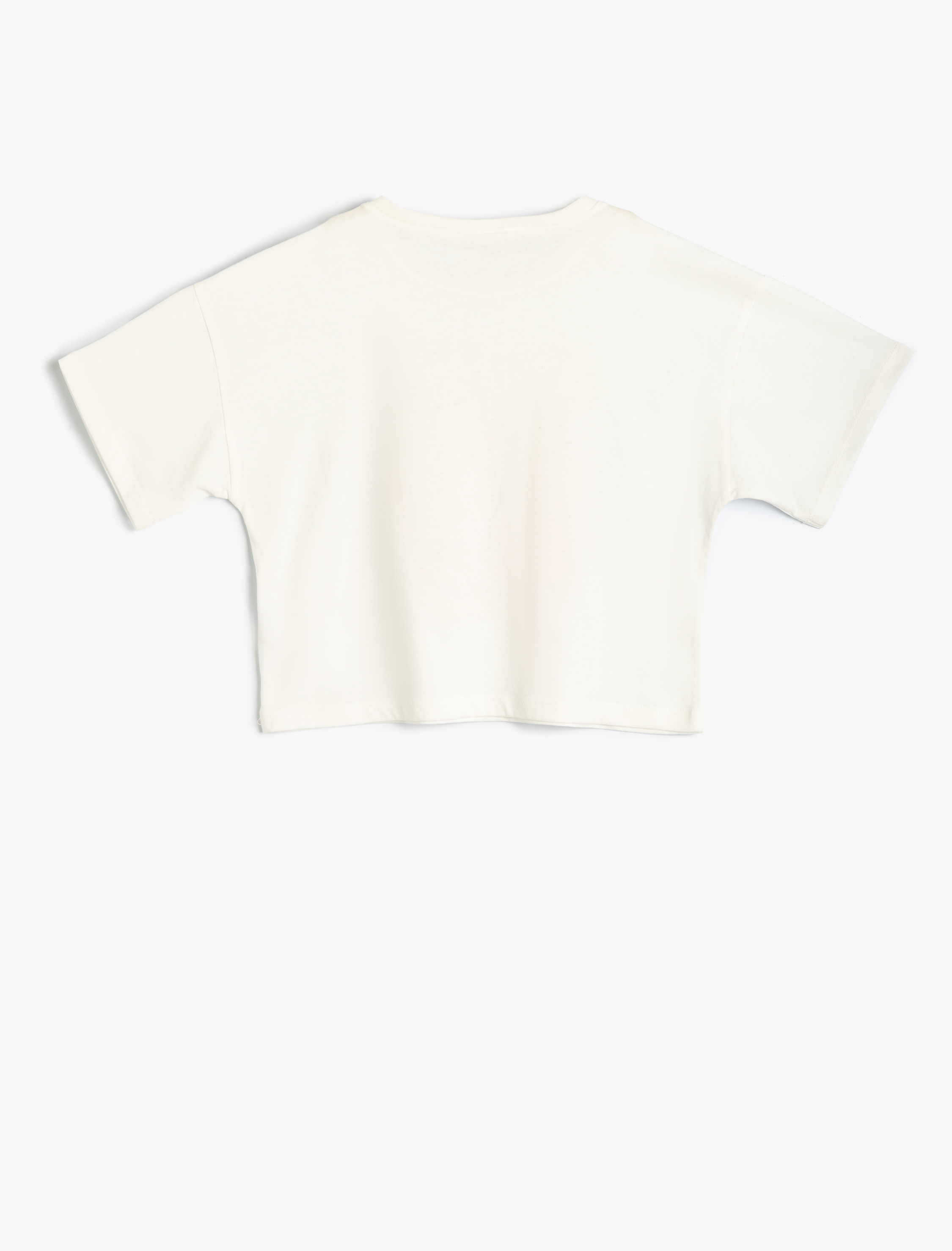  Kız Çocuk Oversize Tişört Ayıcık Baskılı Bisiklet Yaka Kısa Kollu