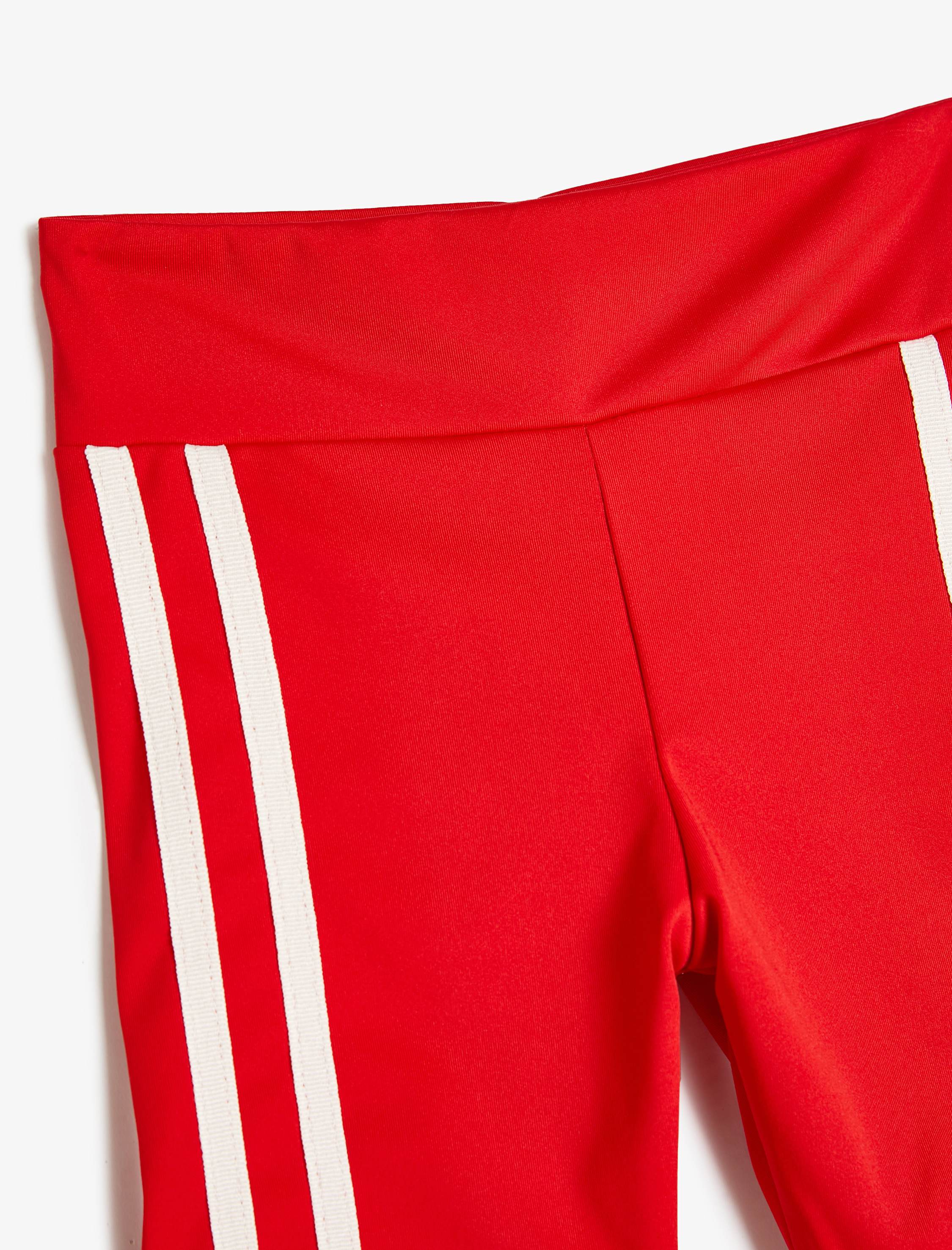  Kız Çocuk Kısa Tayt Renk Bloklu Beli Lastikli