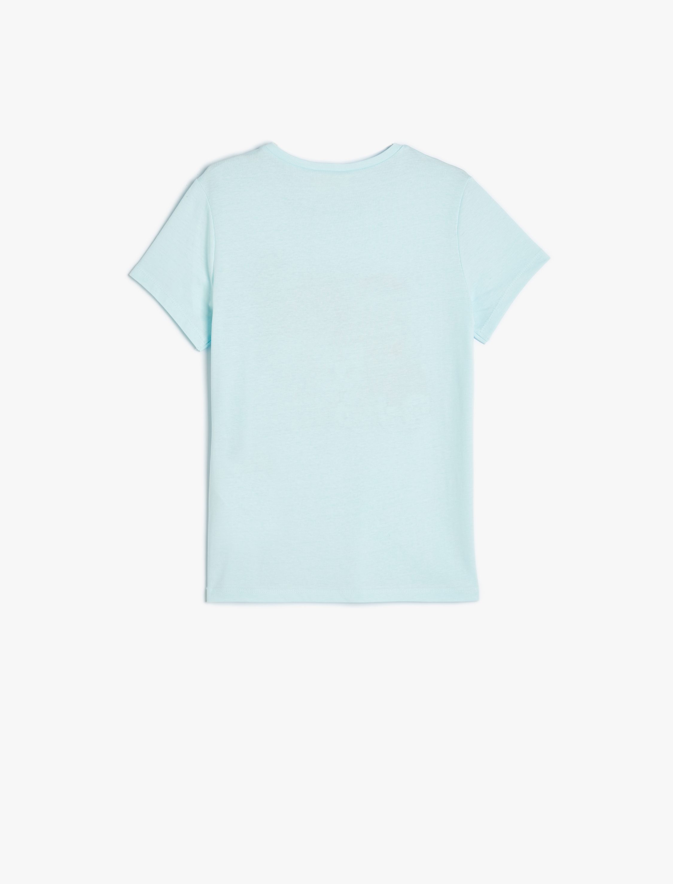  Kız Çocuk Tişört Anime Baskılı Kısa Kollu Bisiklet Yaka