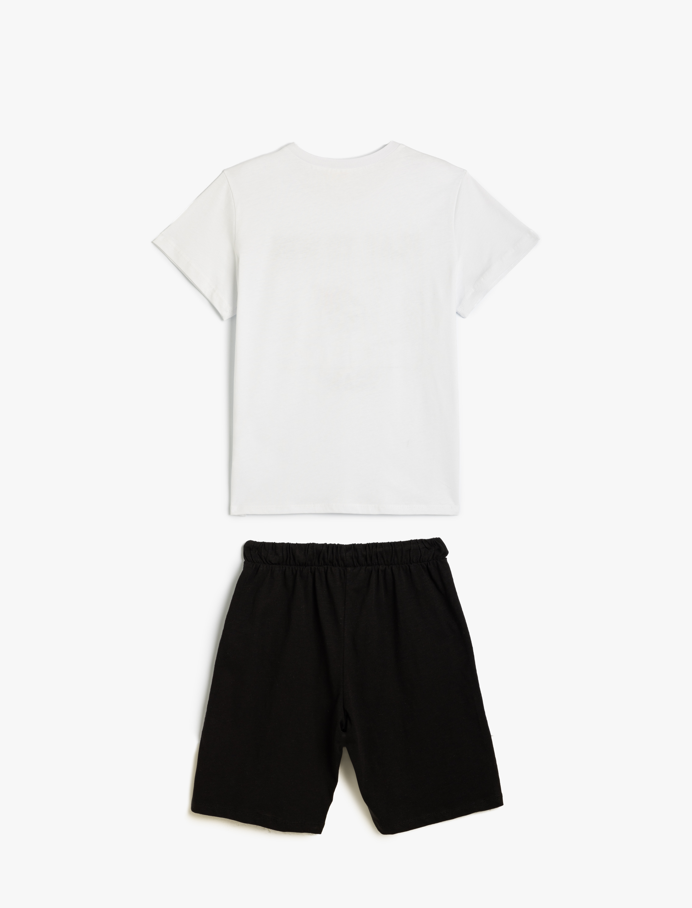  Erkek Çocuk Şort Tişört Takım Futbol Temalı Baskılı