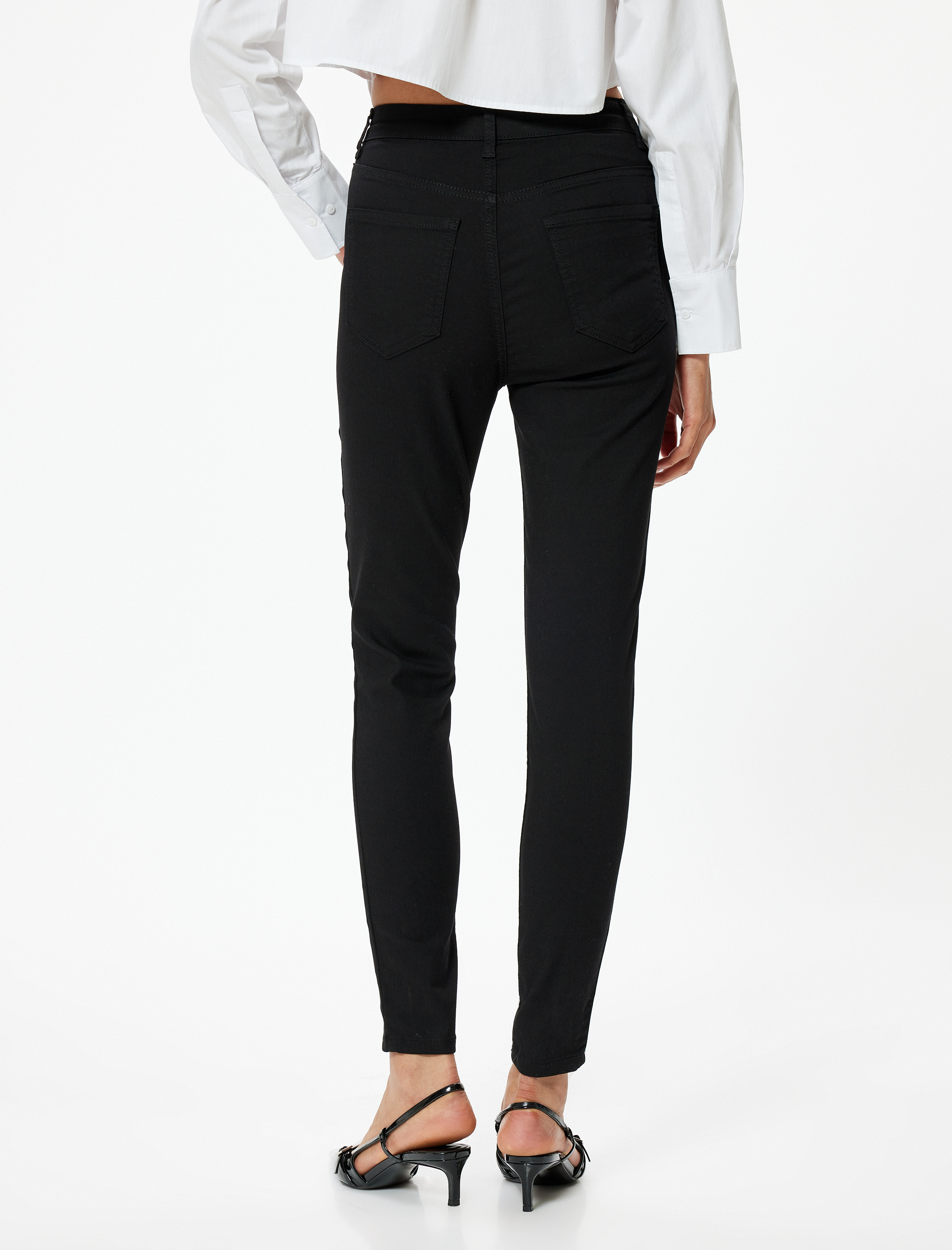   Yüksek Bel Skinny Kot Pantolon Dar Paça Cepli - Carmen Skinny Jeans