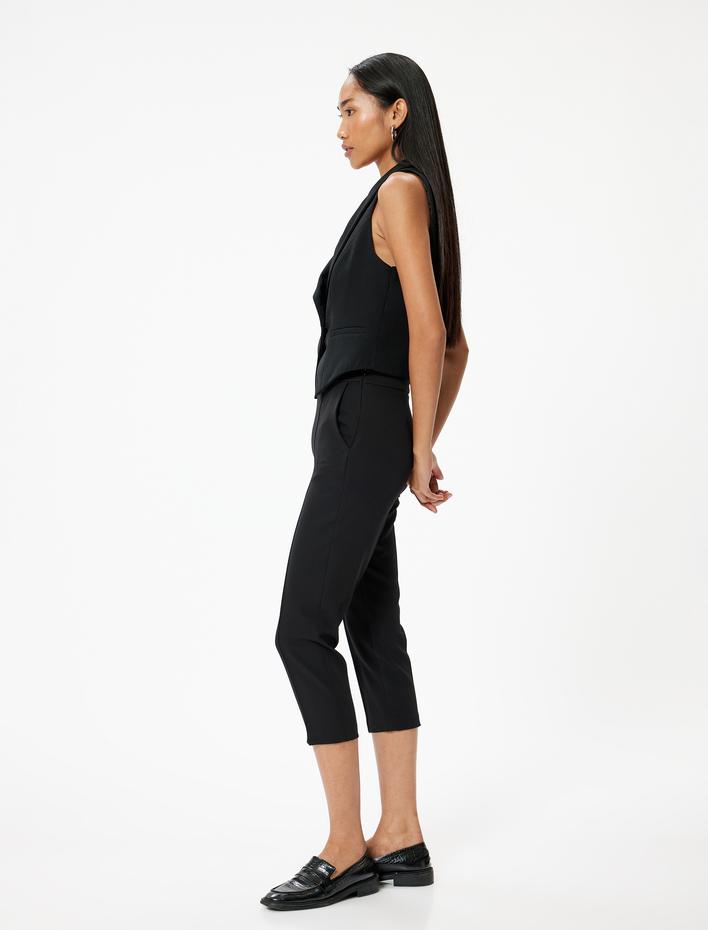  Kapri Pantolon Cepli Nervür Detaylı