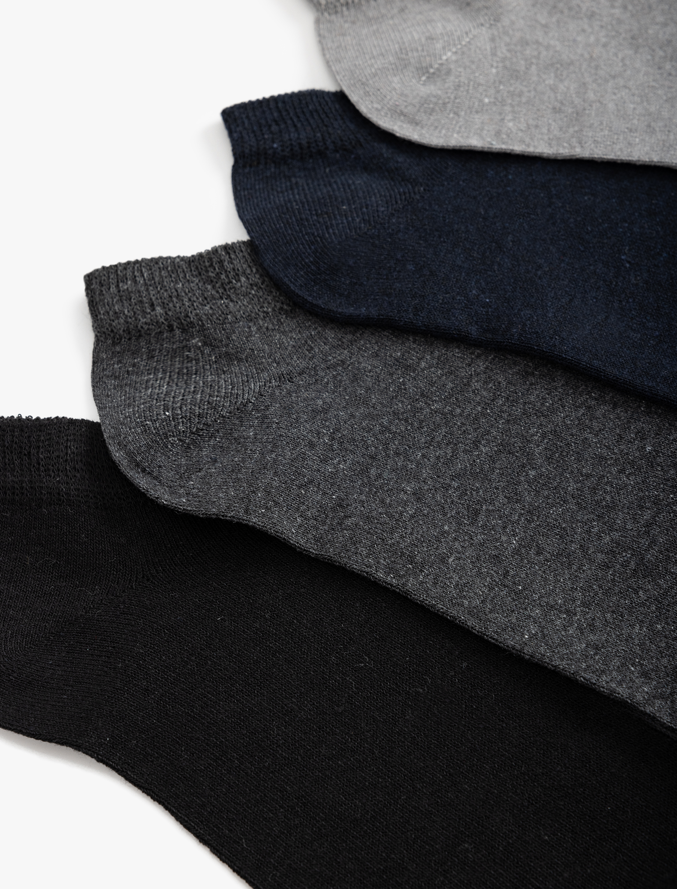  Erkek 4'lü Patik Çorap Seti Basic Pamuk Karışımlı