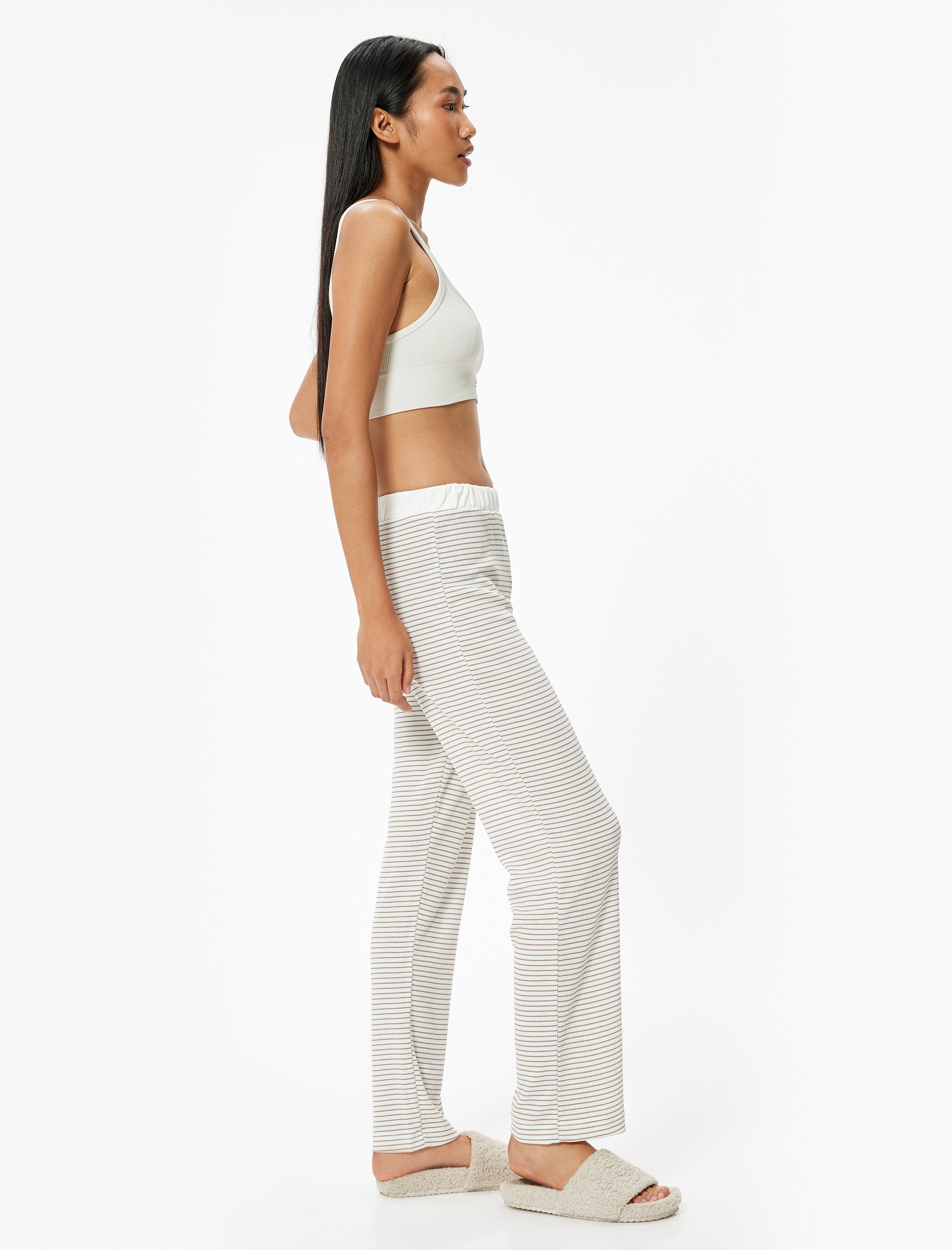   Pijama Altı Dokulu Bol Paça