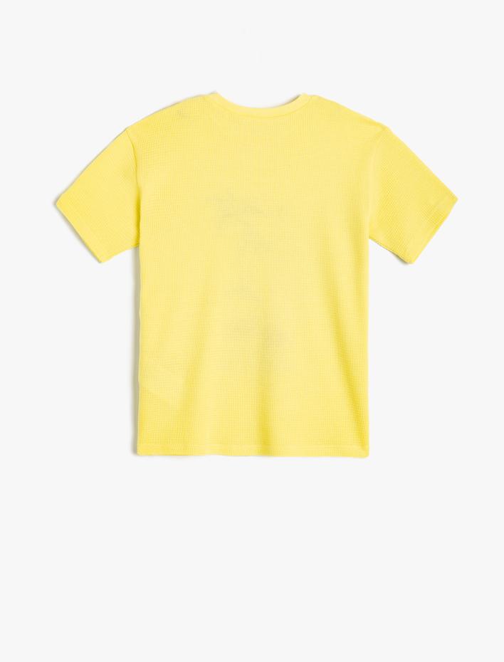 Erkek Çocuk Oversize Tişört Yaz Temalı Kısa Kollu Bisiklet Yaka Pamuklu