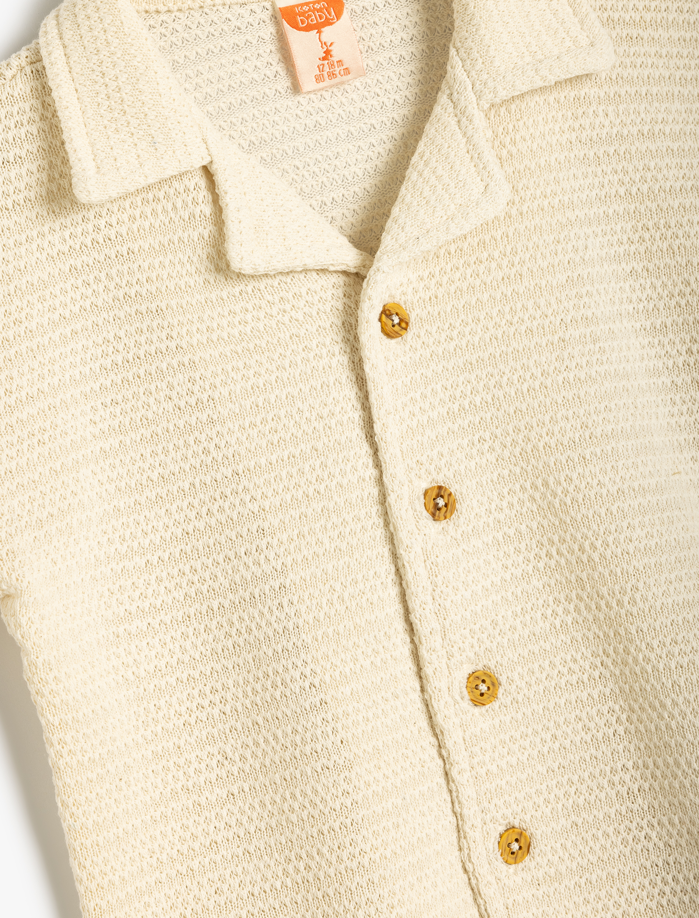 Erkek Bebek Polo Tişört Kısa Kollu Düğme Detaylı