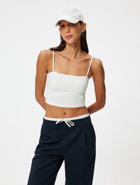 Crop Atlet Basic İp Askılı Slim Fit_2