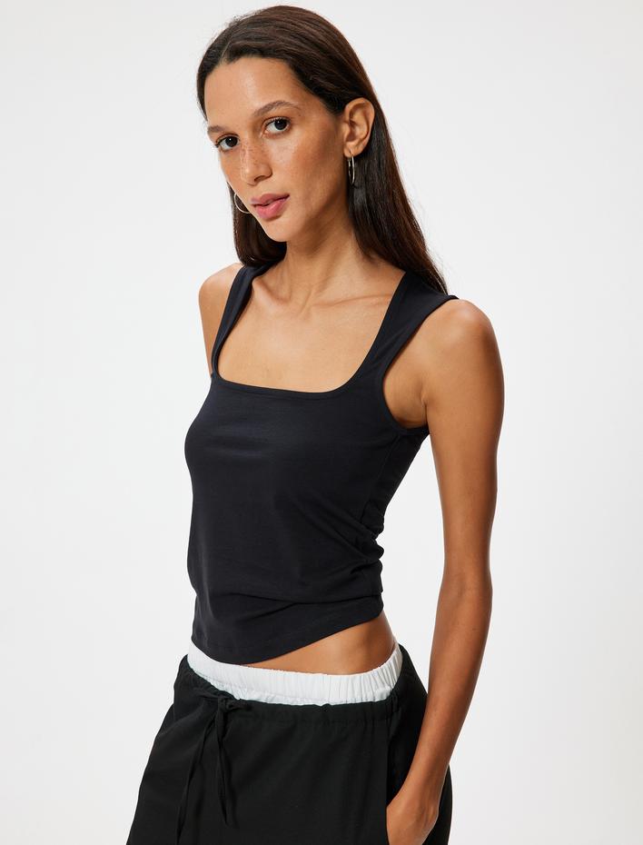  Basic Atlet Kolsuz Kare Yaka Slim Fit