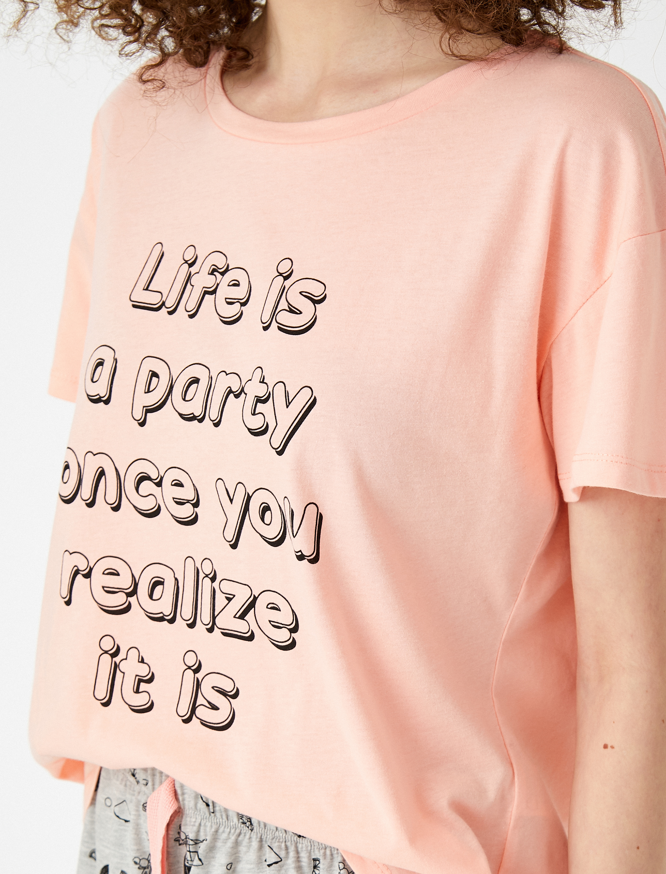   Şortlu Pijama Takımı Baskılı