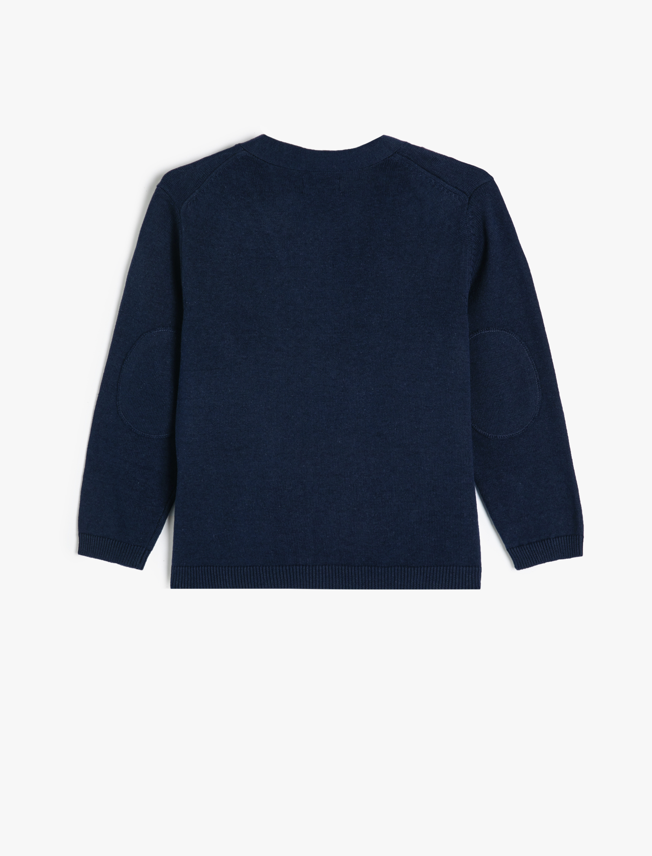  Erkek Çocuk V Yaka Düğmeli Pamuklu Basic Hırka