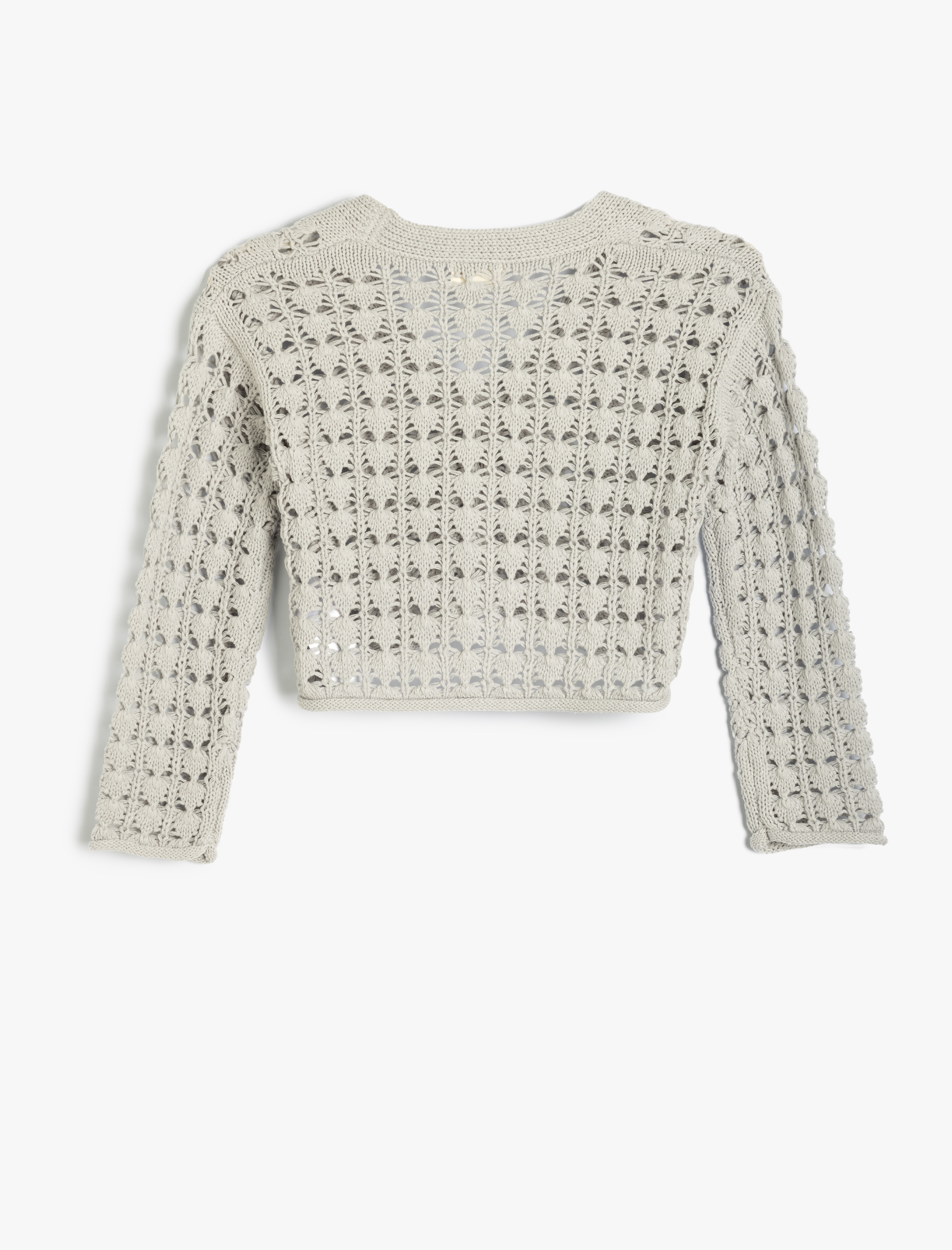  Kız Çocuk Ajurlu Hırka V Yaka