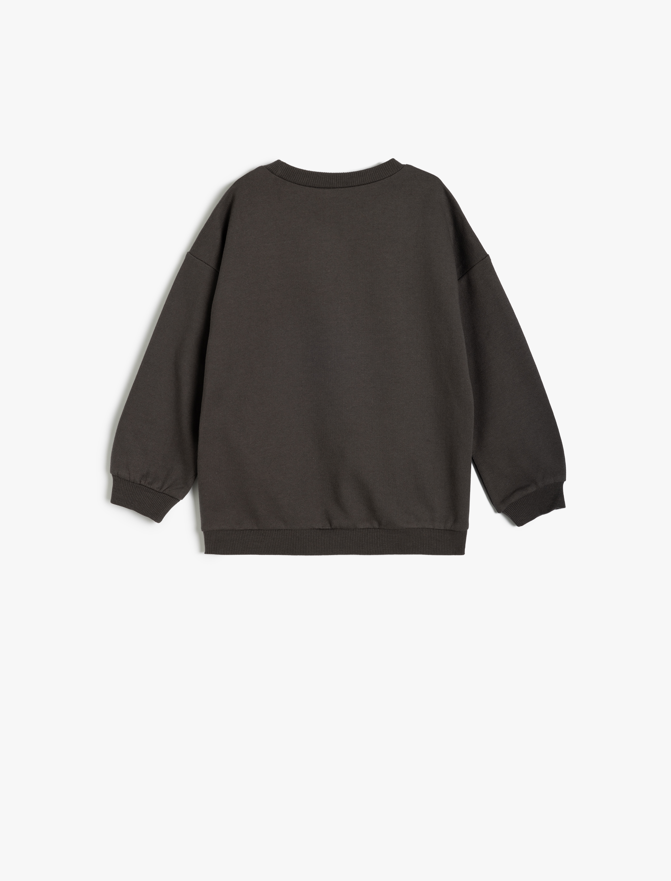  Erkek Bebek Sweatshirt Aslan Baskılı Uzun Kollu Bisiklet Yaka Pamuklu Şardonlu