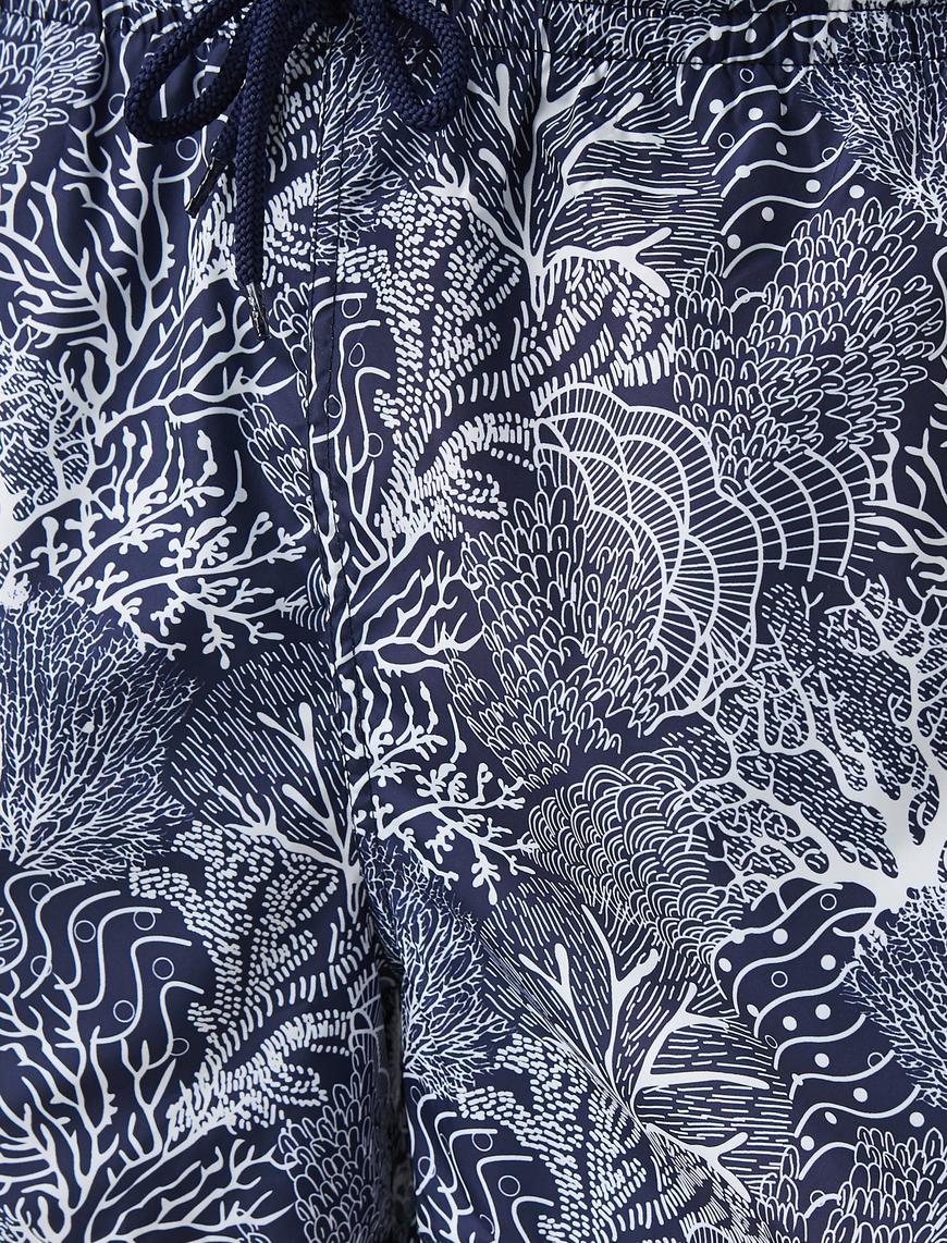   Desenli Deniz Şortu