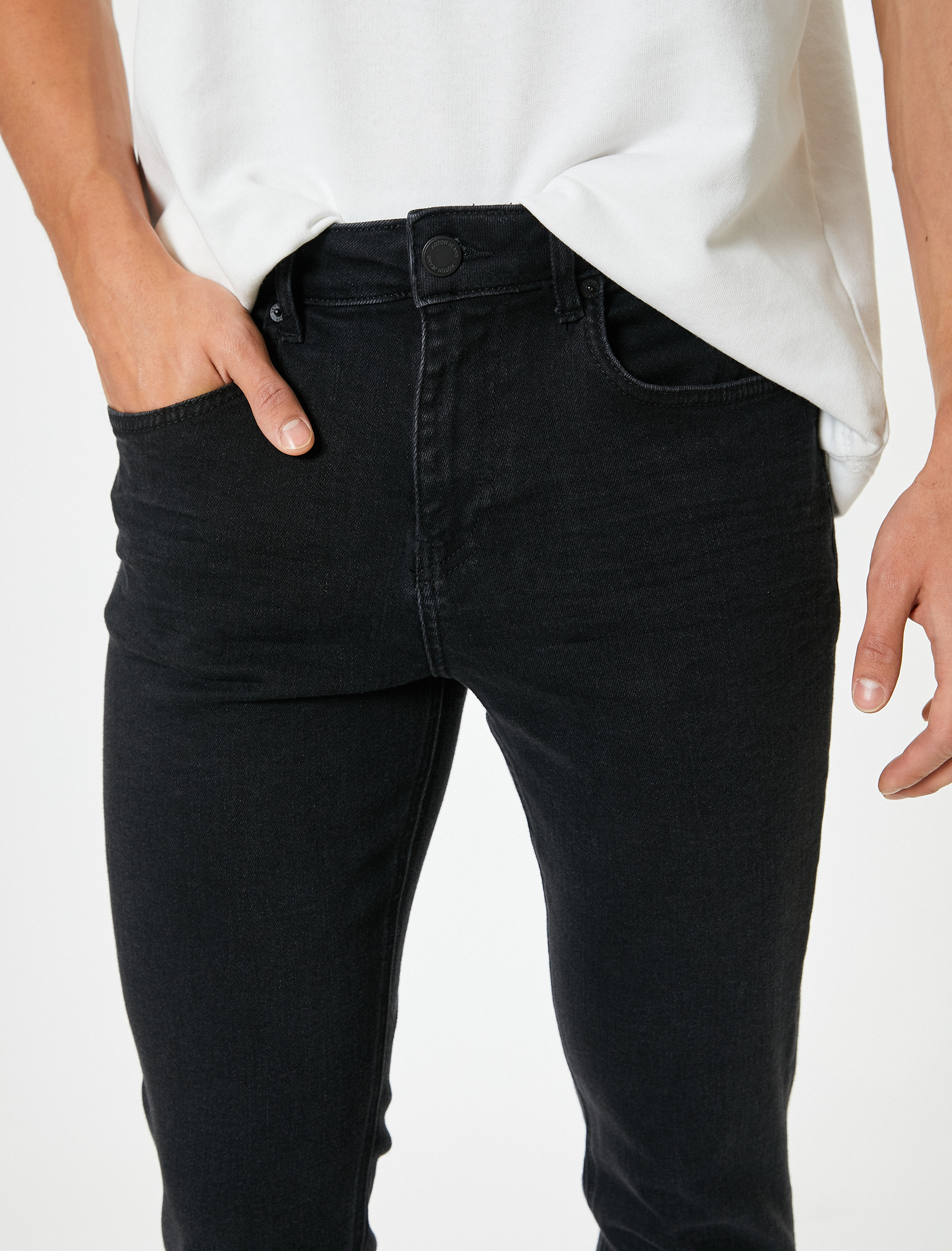   Standart Bel Pamuklu Slim Fit Kot Pantolon - Brad Jean