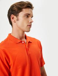 Slim Fit Tişört Polo Yaka Kısa Kollu Pamuklu