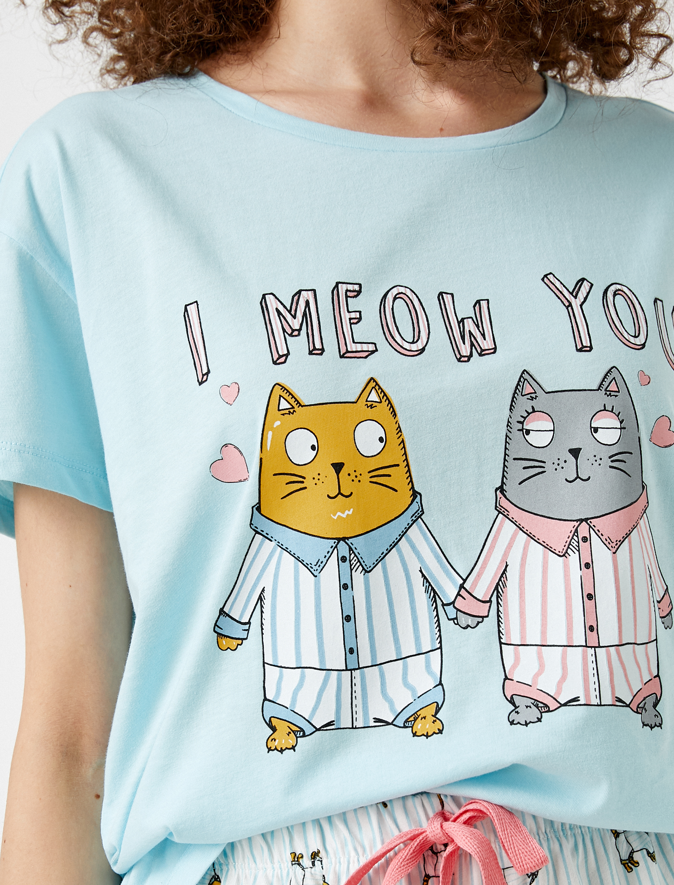   Şortlu Pijama Takımı Baskılı