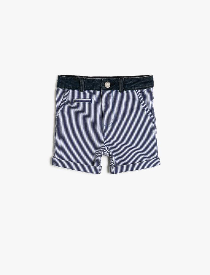 Erkek Bebek Çizgili Şort