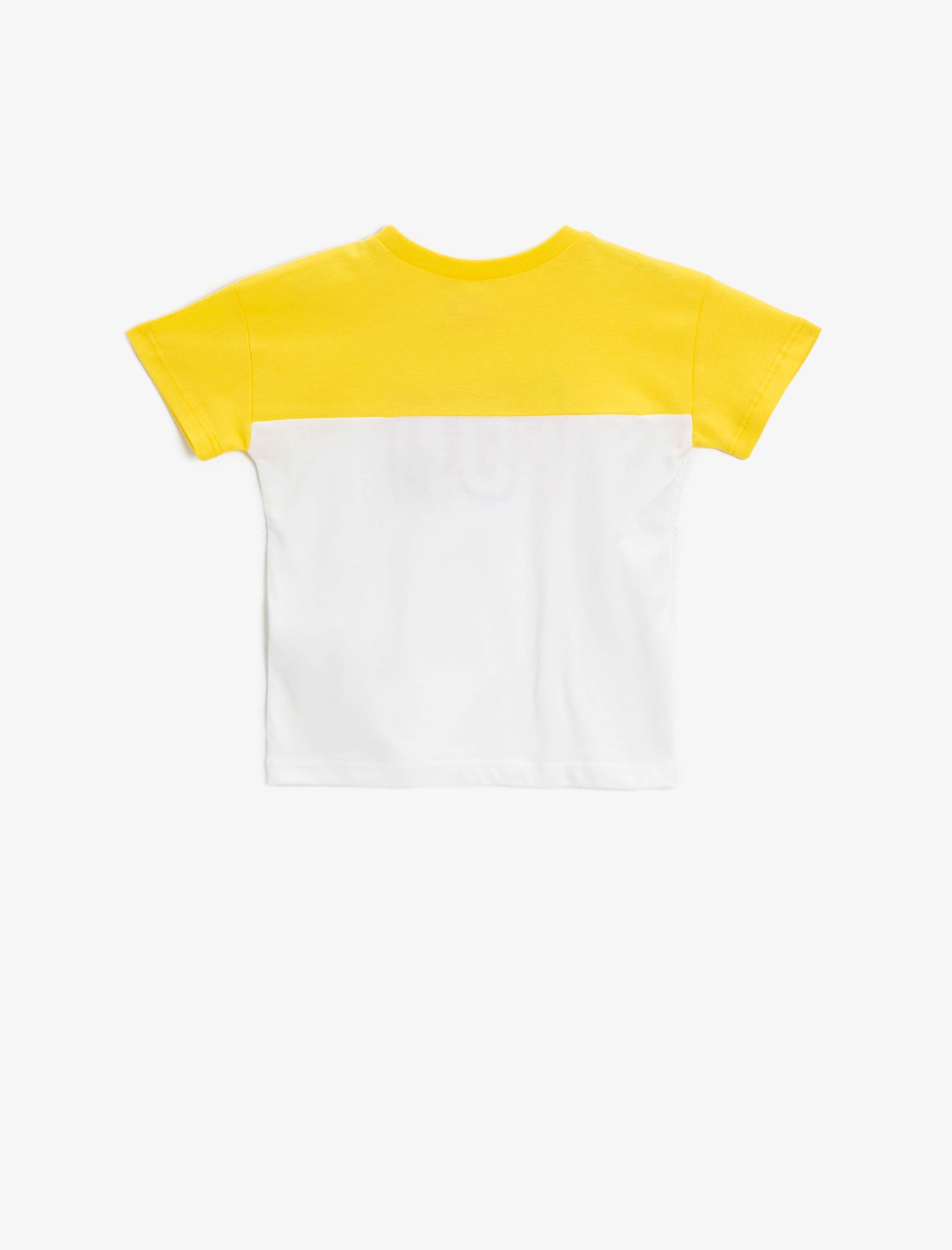  Erkek Bebek Baskılı Tişört Bisiklet Yaka Kısa Kollu Pamuklu