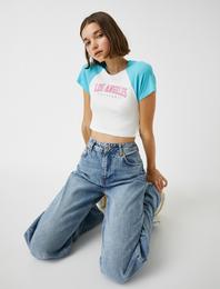 Baskılı Tişört Reglan Kol