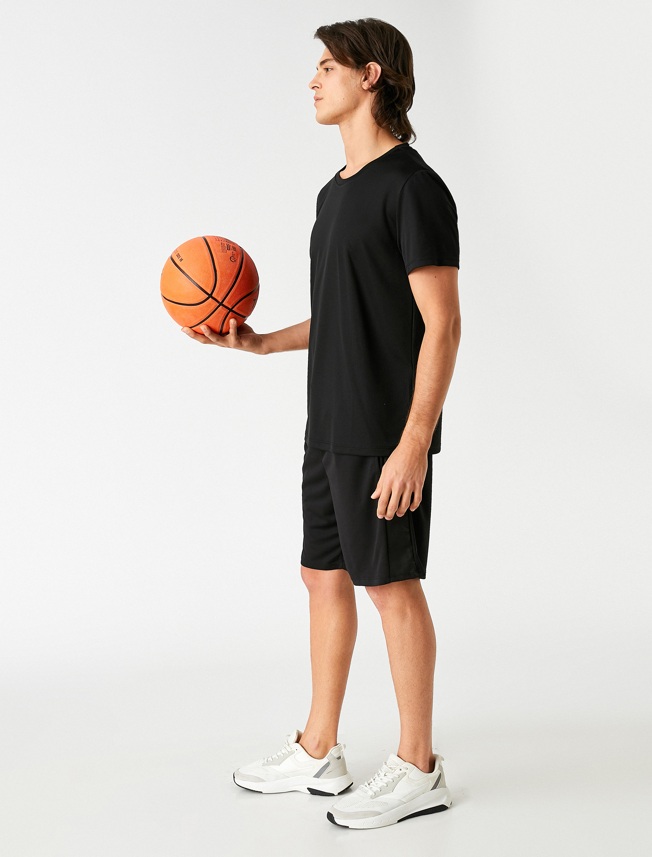   Spor Şort Baskılı Beli Bağlamalı